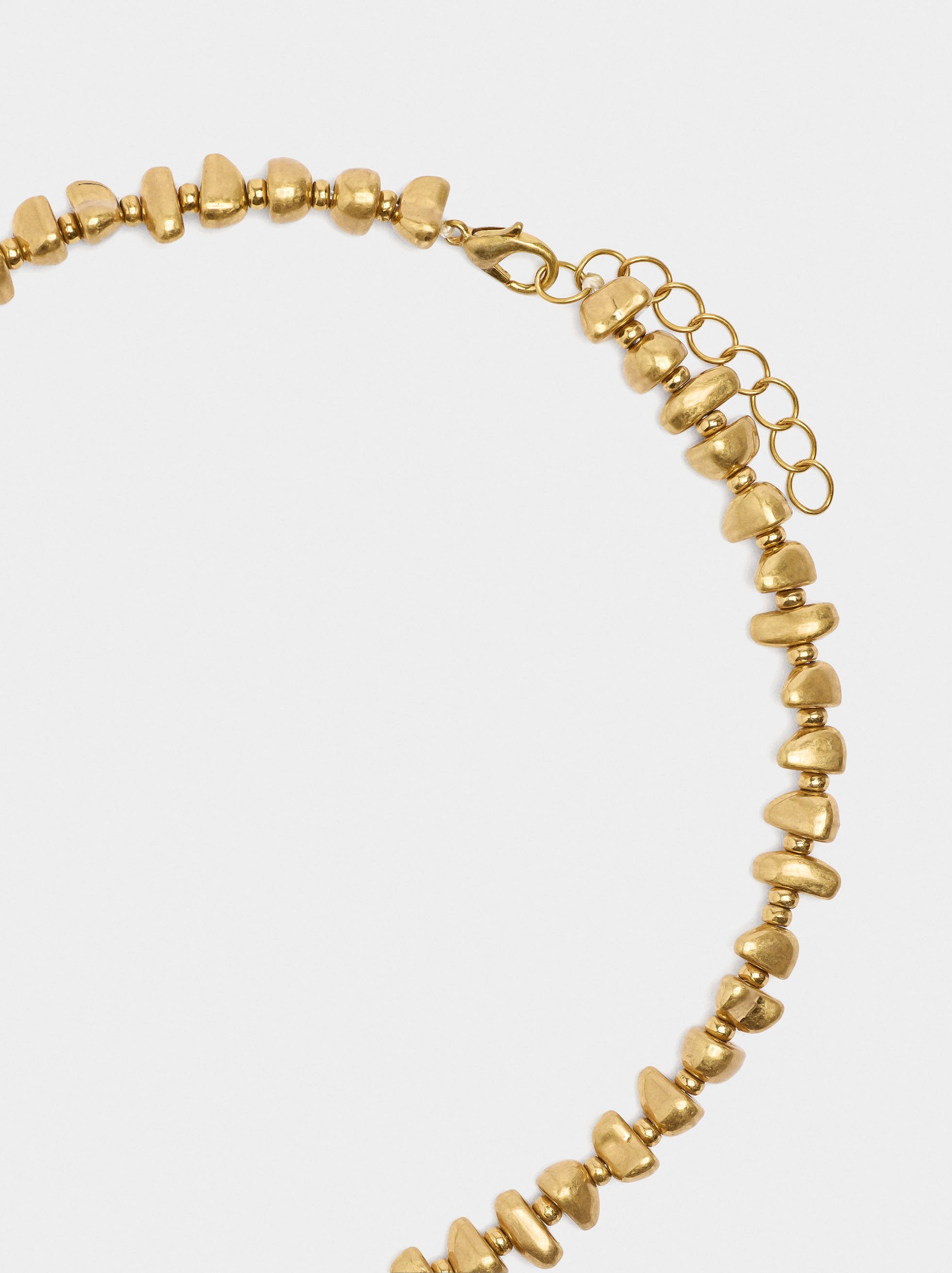 Collar Con Colgantes Mano Y Piedras