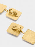 Pendientes Largos Cuadrados Con Piedras