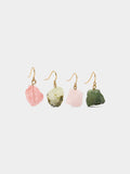 Set De Pendientes De Piedra Asimétricos