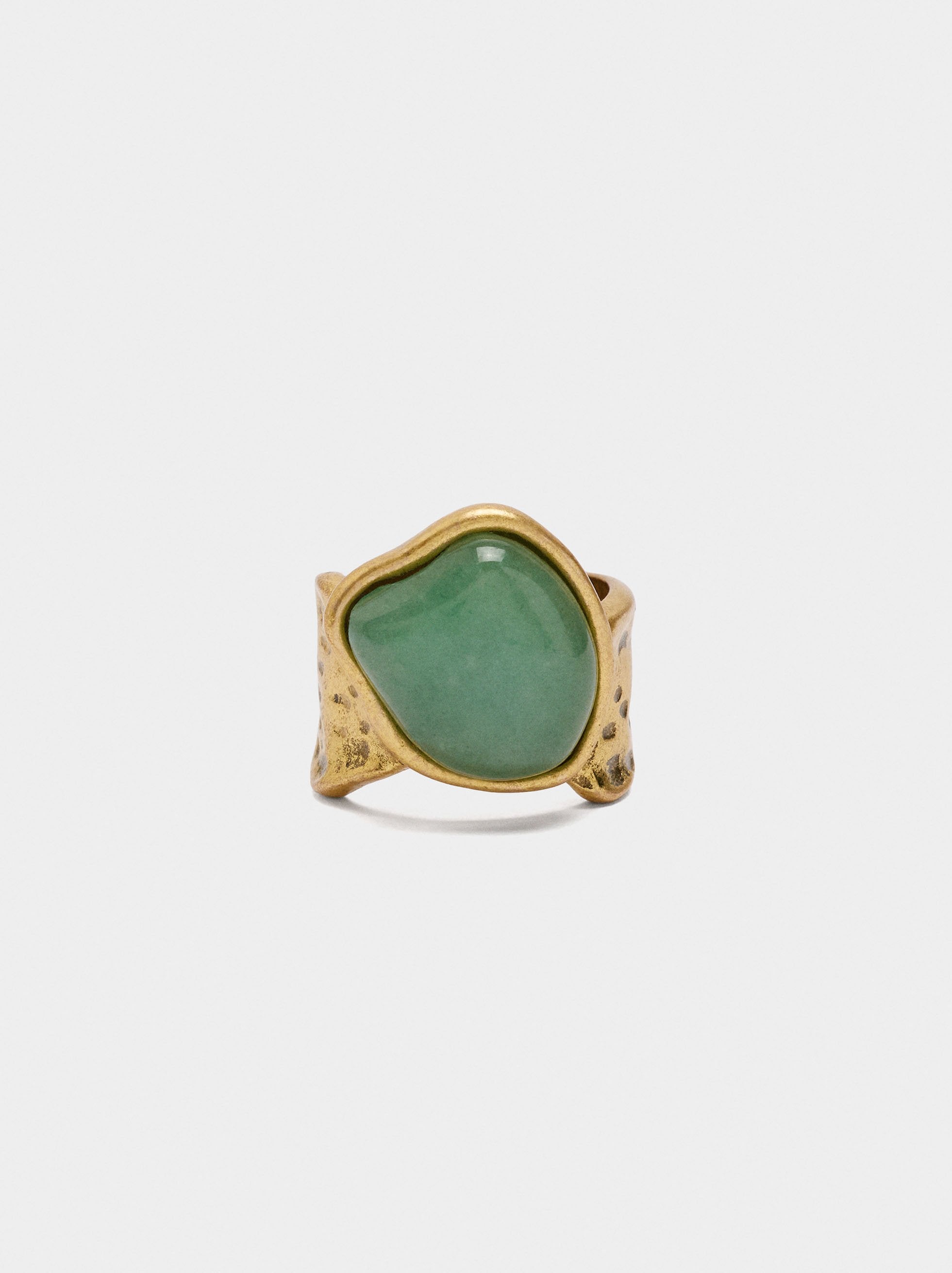 Anillo Irregular Con Piedra
