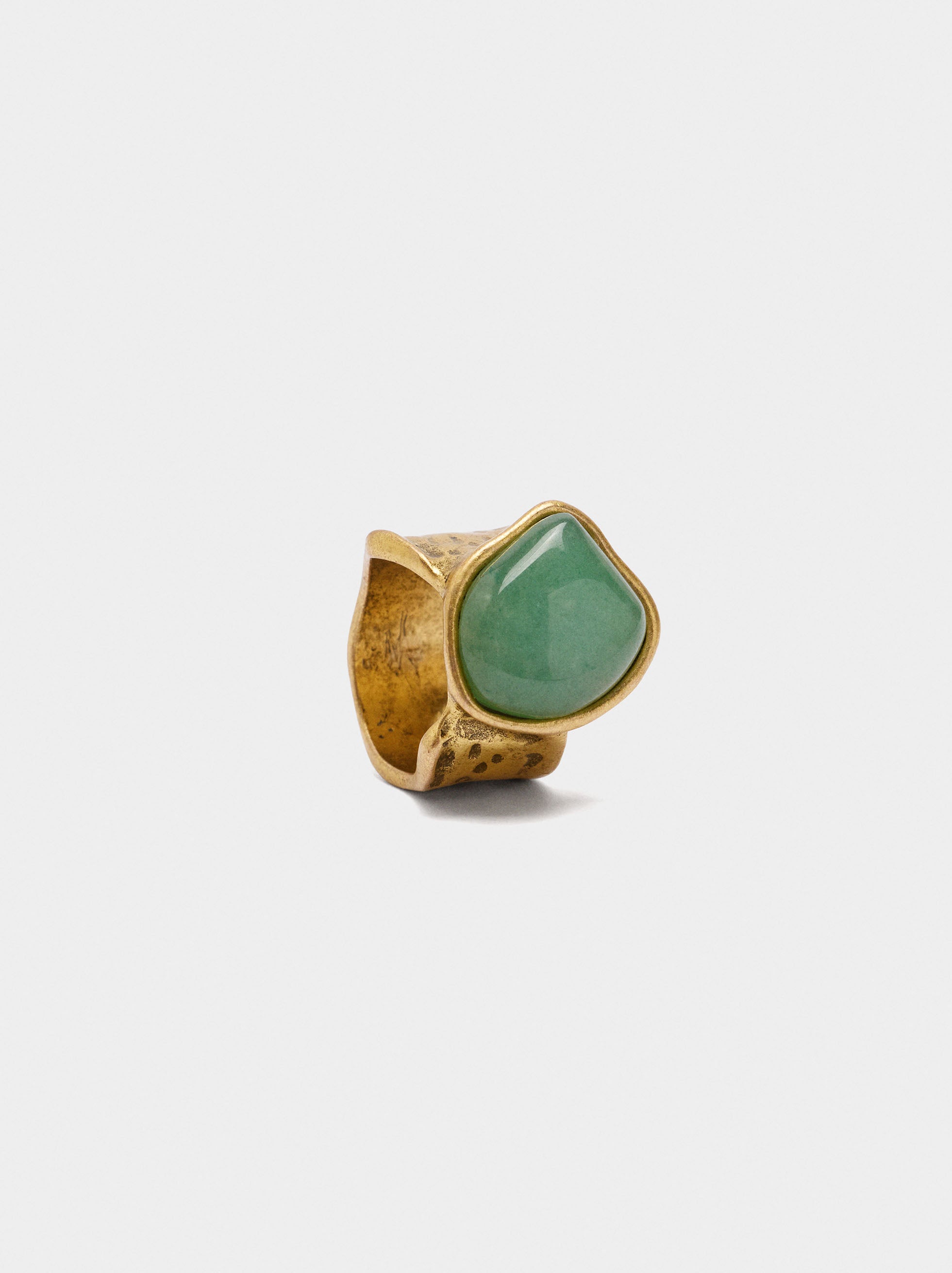 Anillo Irregular Con Piedra