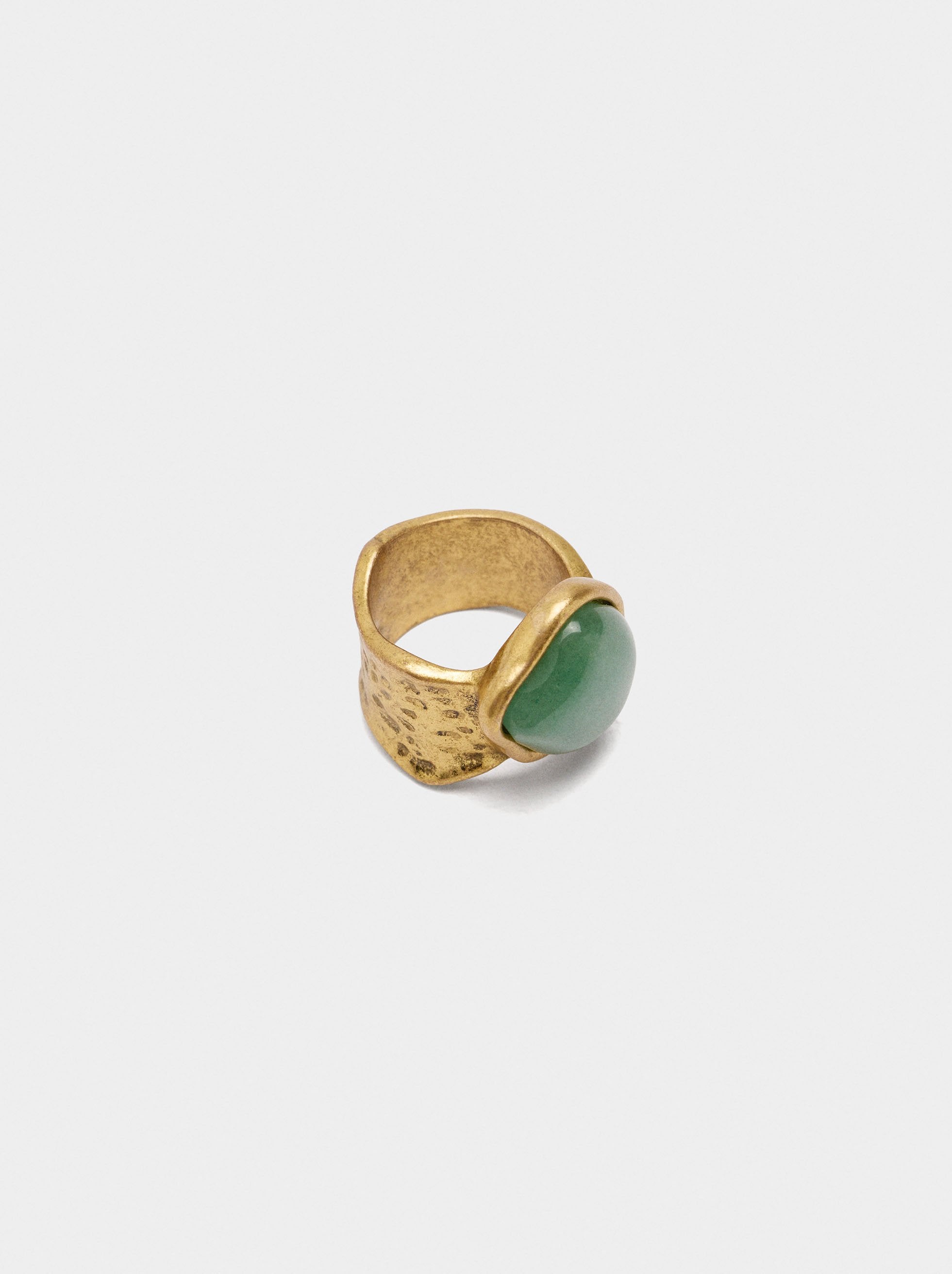 Anillo Irregular Con Piedra