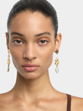 Pendientes Largos Con Vidrio Y Resina