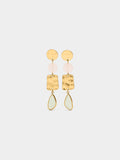 Pendientes Largos Con Vidrio Y Resina
