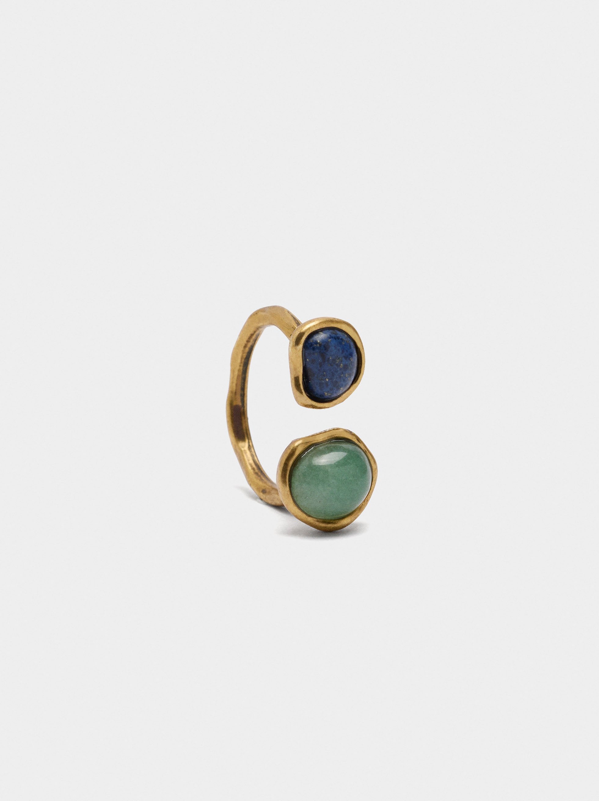 Anillo Irregular Con Piedras