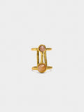 Anillo Doble Con Piedras