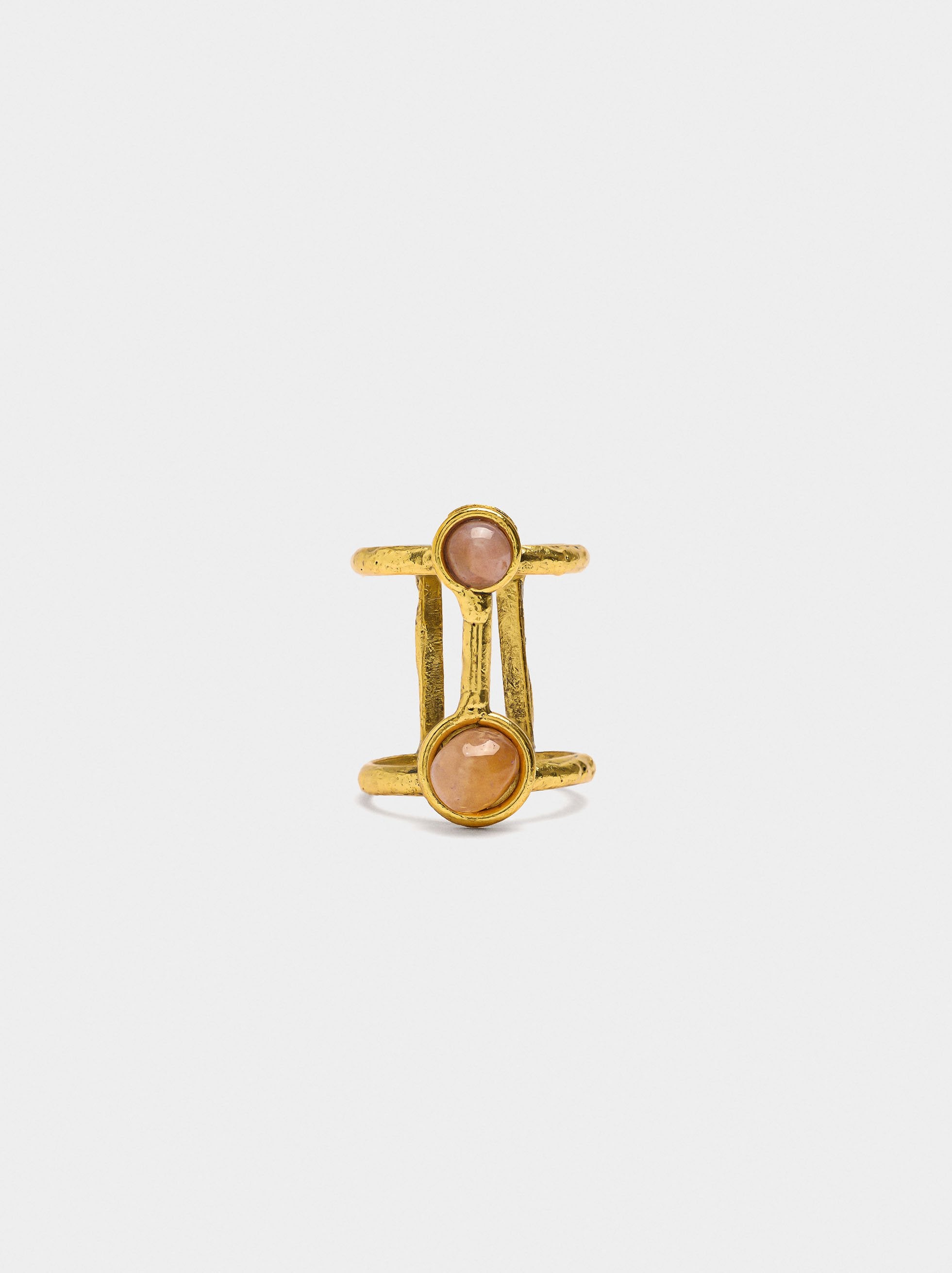 Anillo Doble Con Piedras