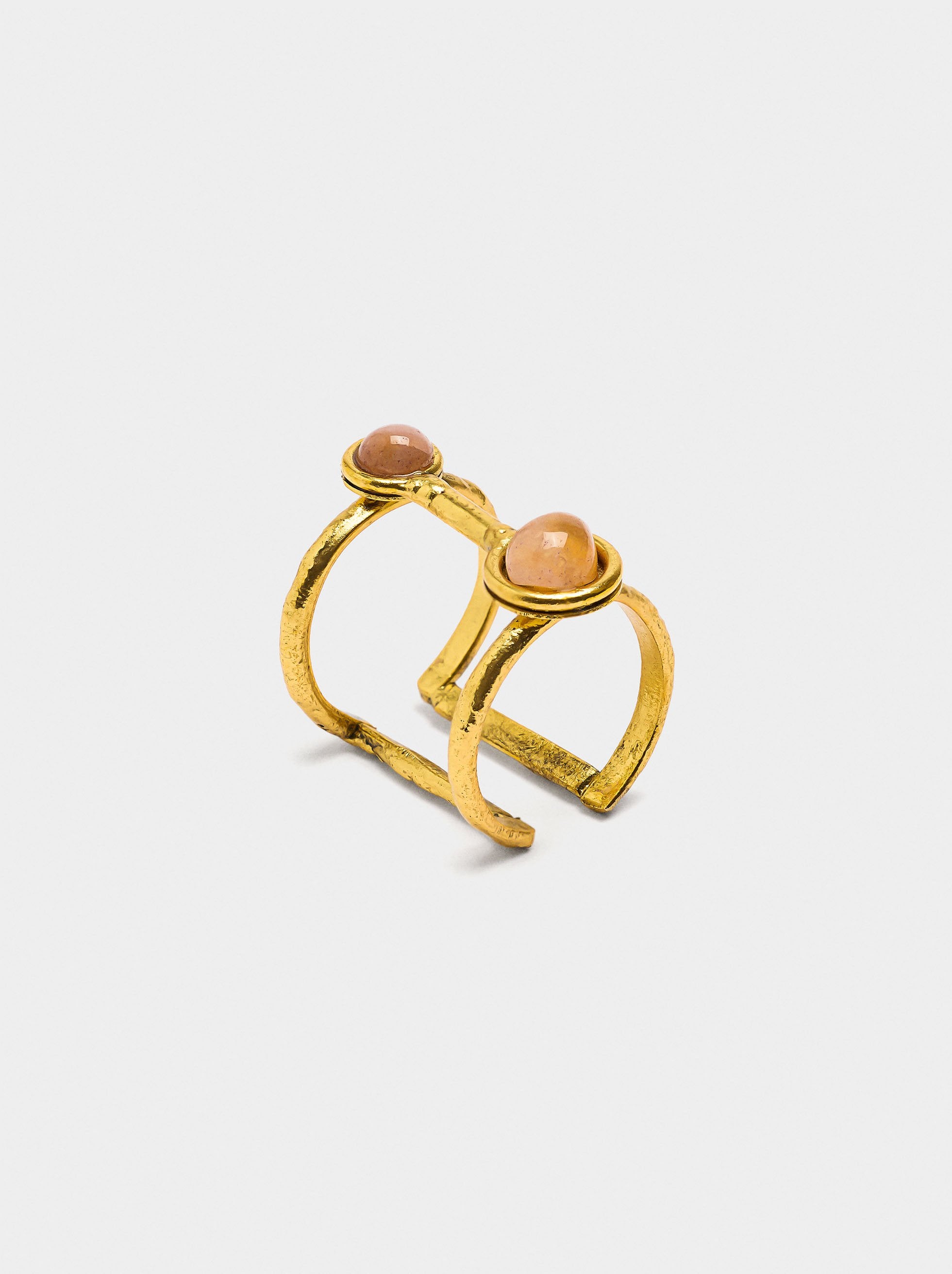 Anillo Doble Con Piedras