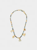 Collar Corto Con Piedras Multicolor