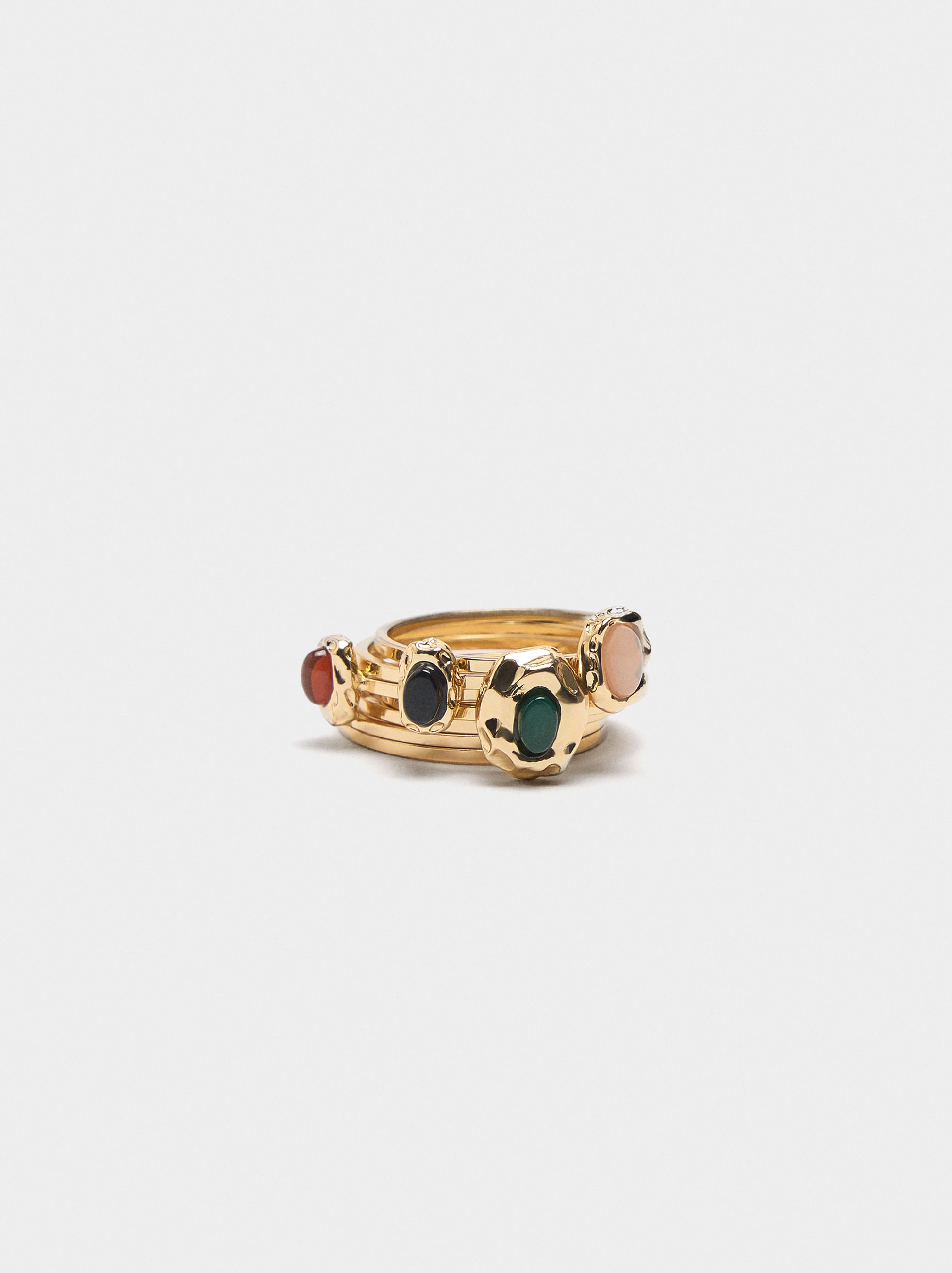 Set De Anillos Con Piedras