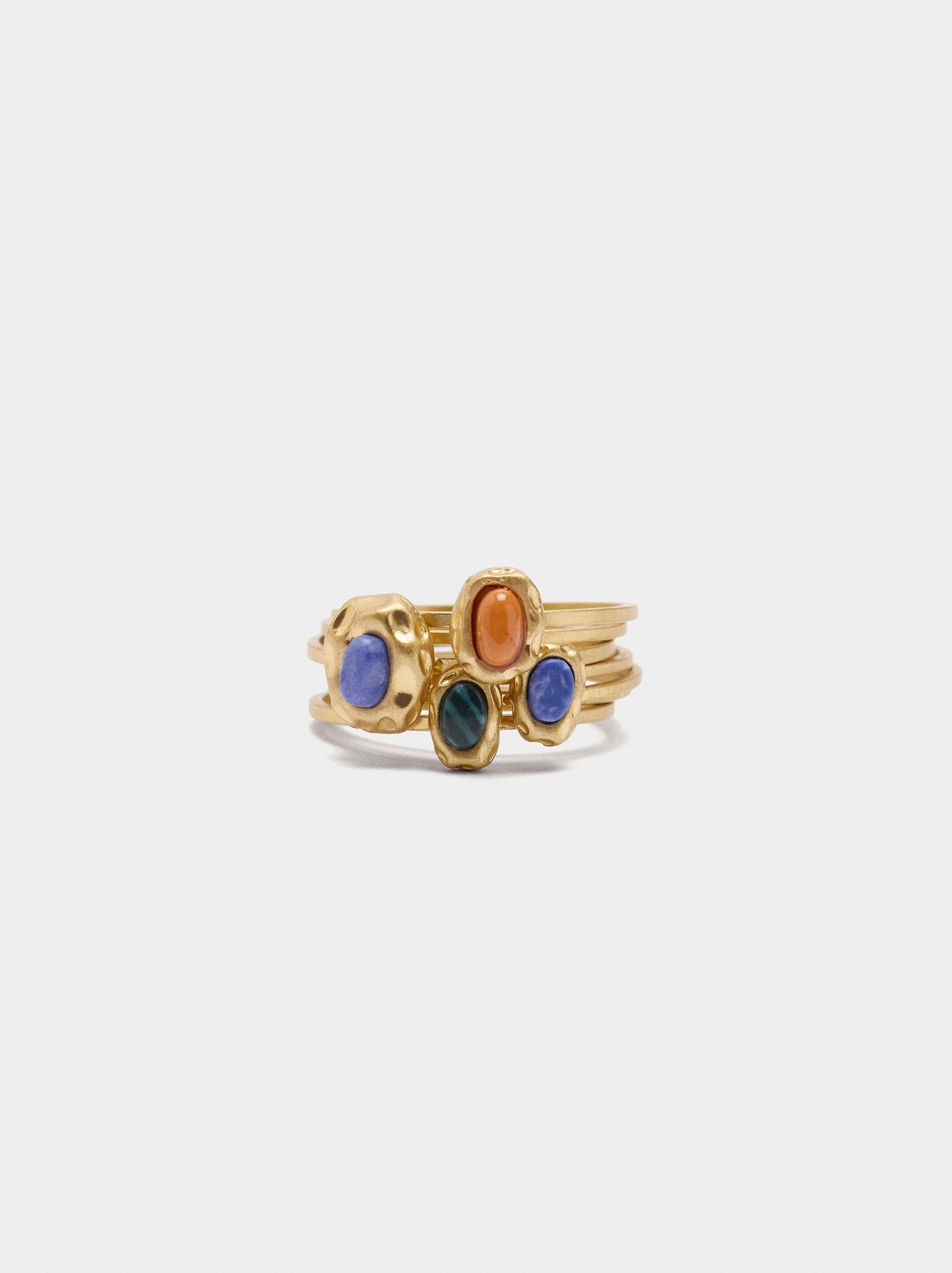 Set De Anillos Con Piedras