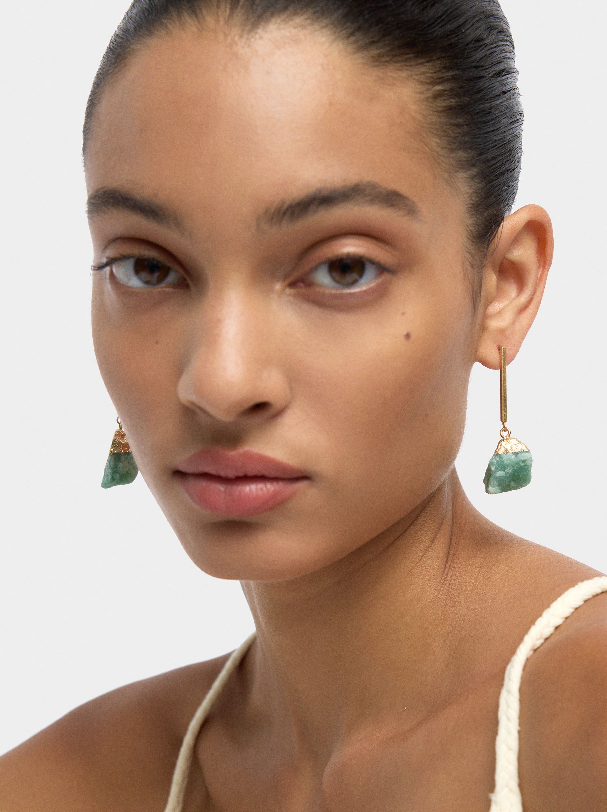 Pendientes Barra Con Piedras