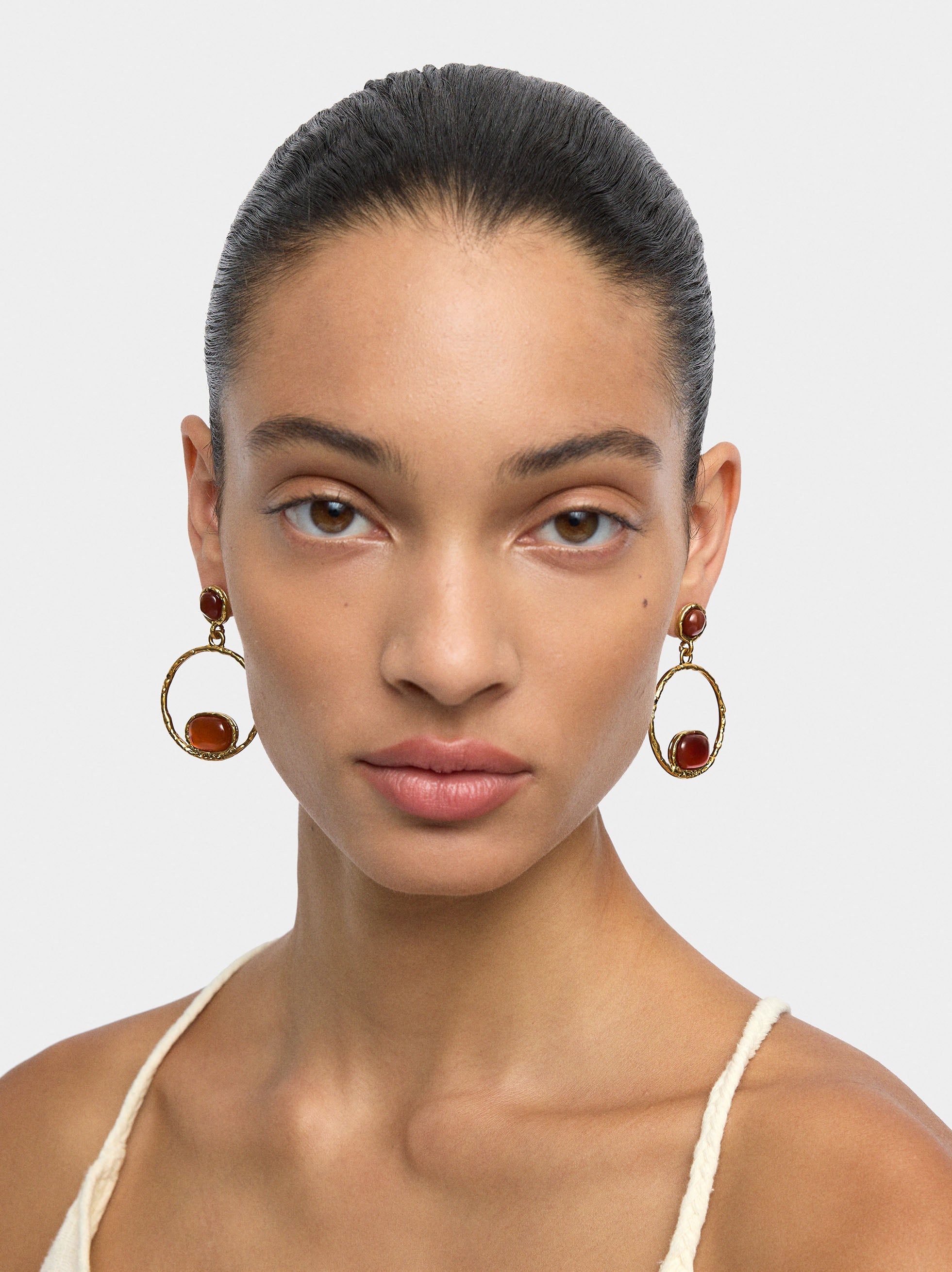 Pendientes Largos Con Piedras