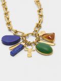 Collar De Eslabones Colgante De Piedras