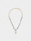 Collar Corto Con Piedras Multicolor