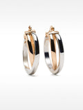 Set De Pendientes Y Anillos Bicolor