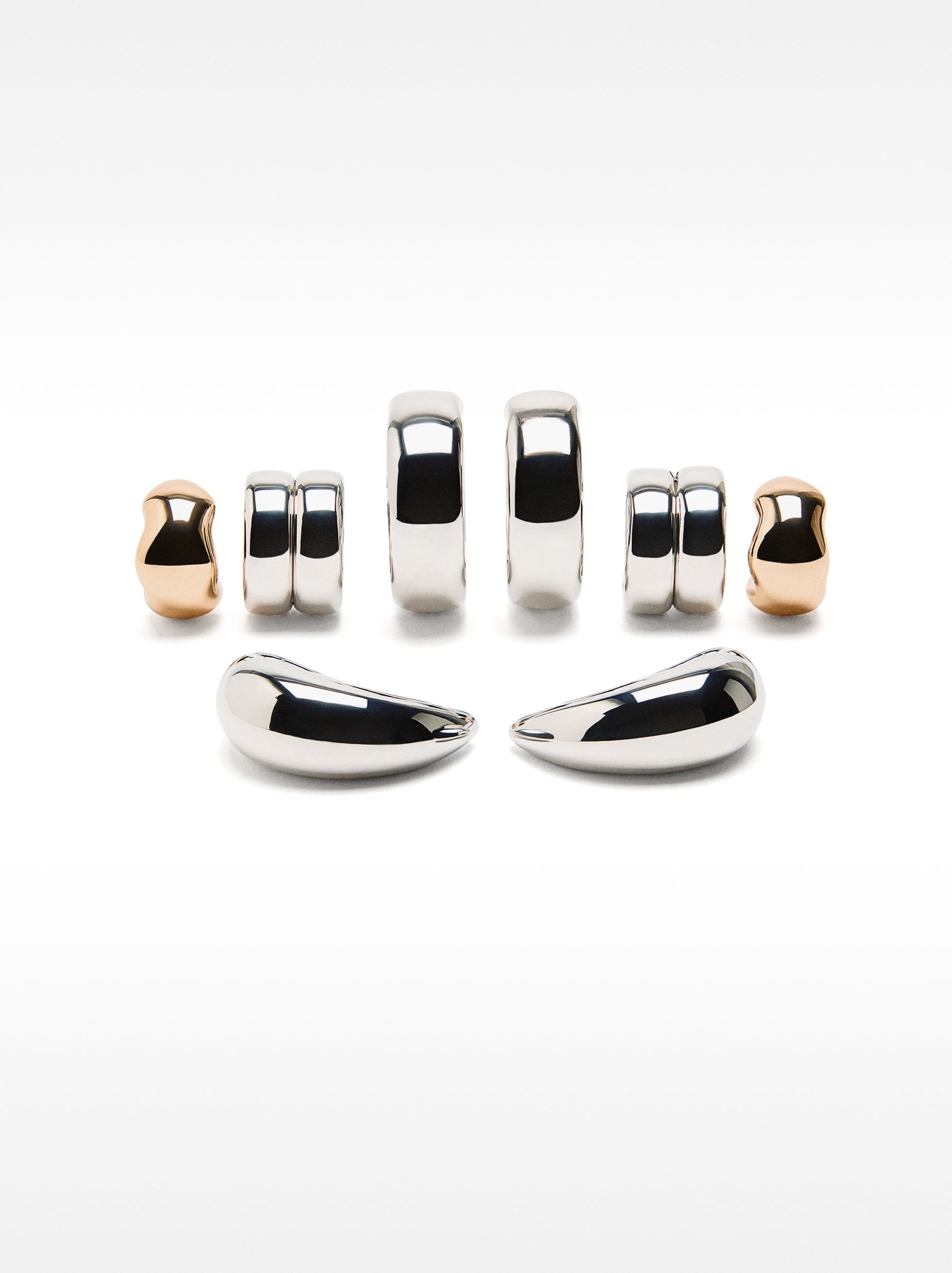 Set De Pendientes Bicolor
