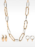 Set De Collar Y Pendientes Bicolor