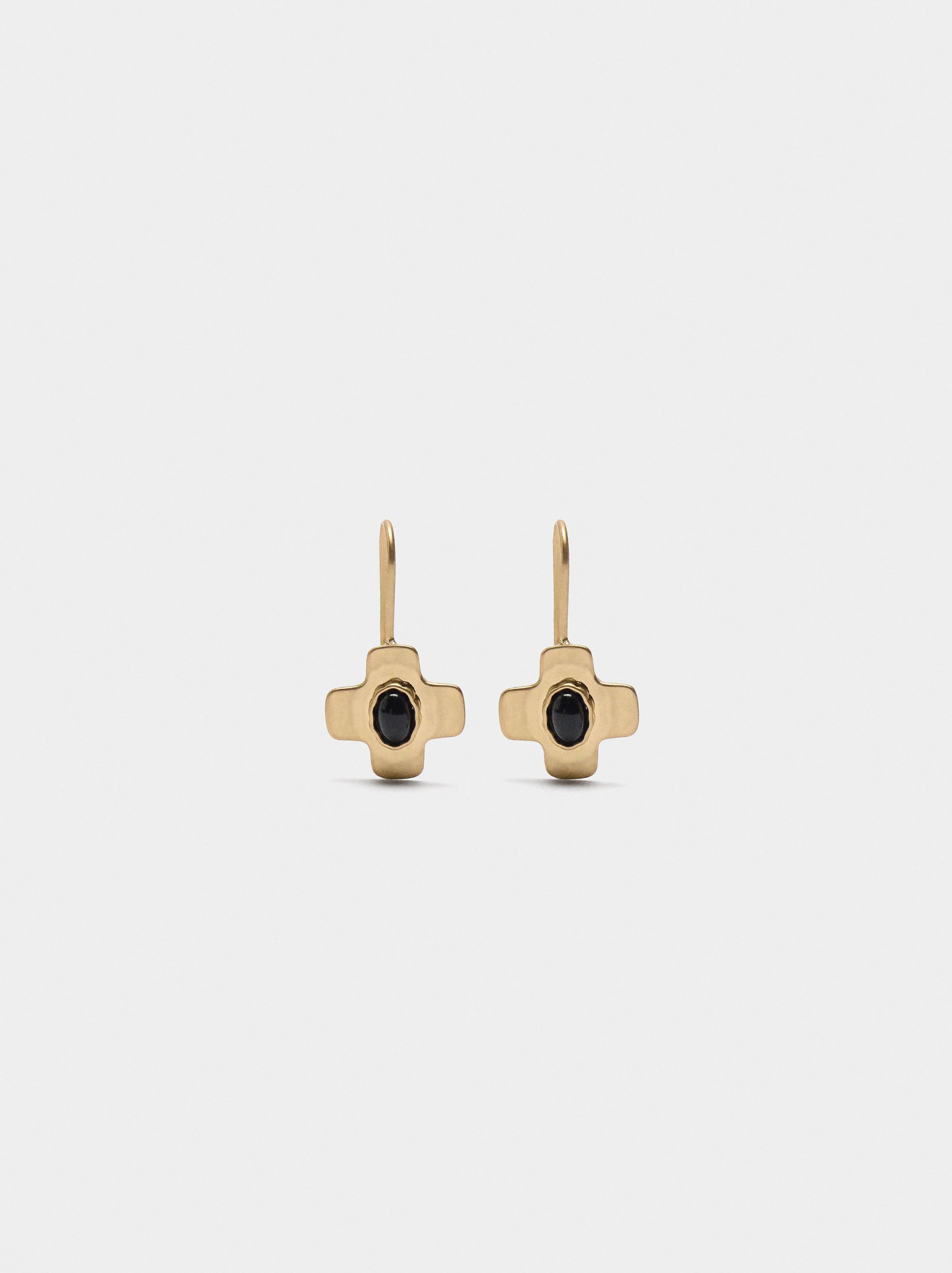 Pendientes Cruz Con Piedra