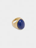 Anillo Ancho Con Piedra Ovalada