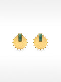 Pendientes Redondos Con Detalle De Resina