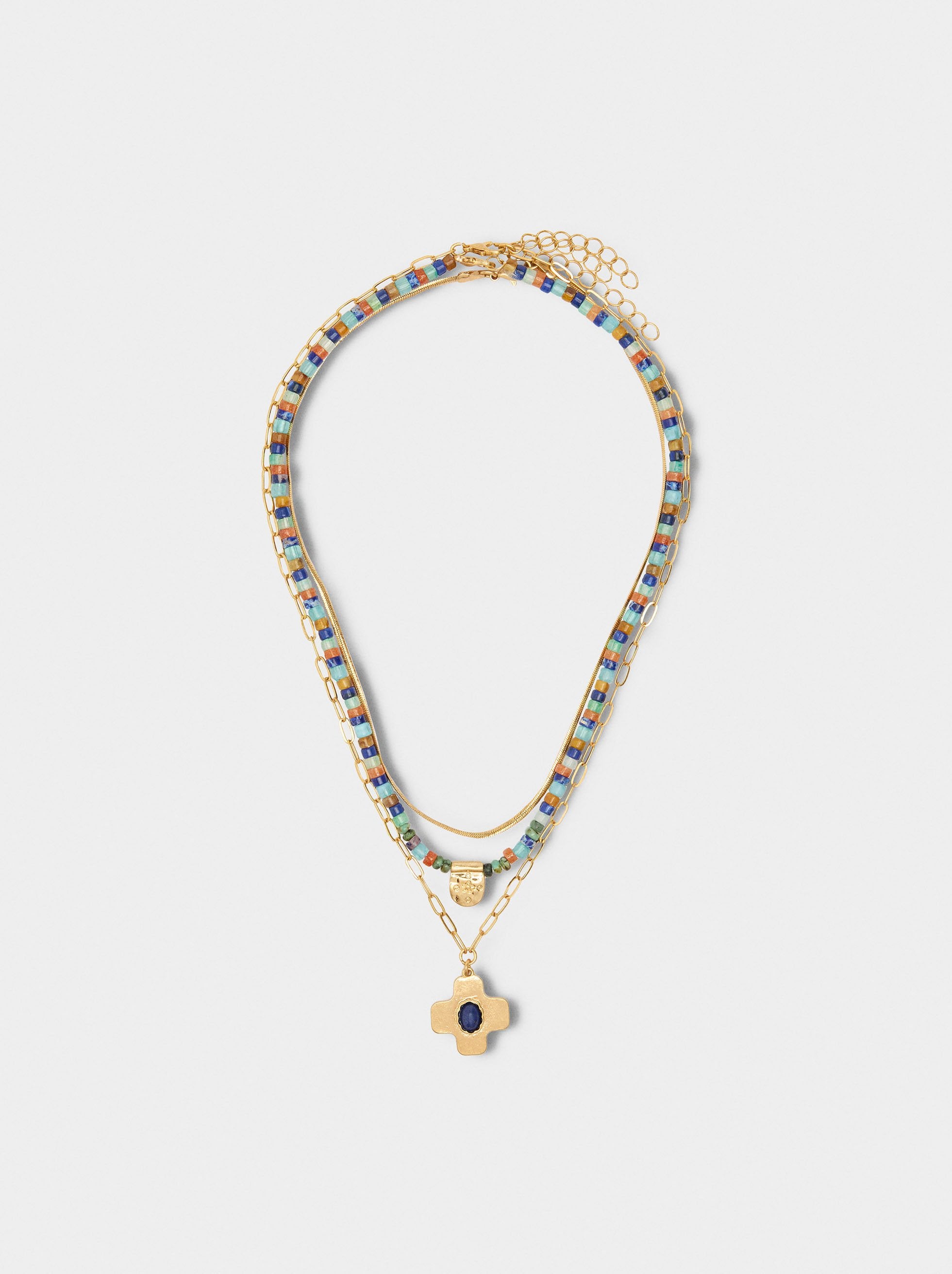 Set De Tres Collares Con Piedras