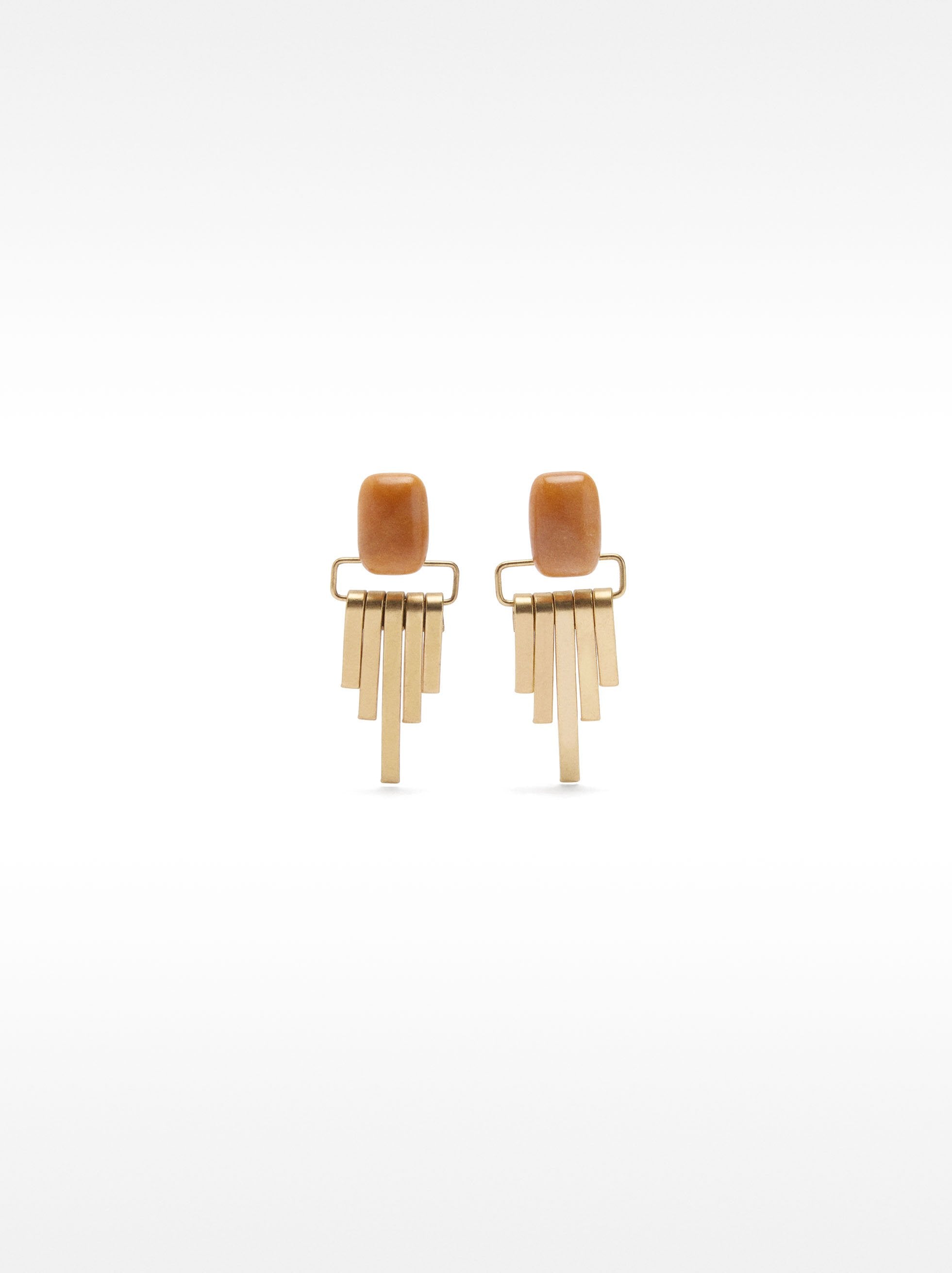 Pendientes Largos Con Piedra