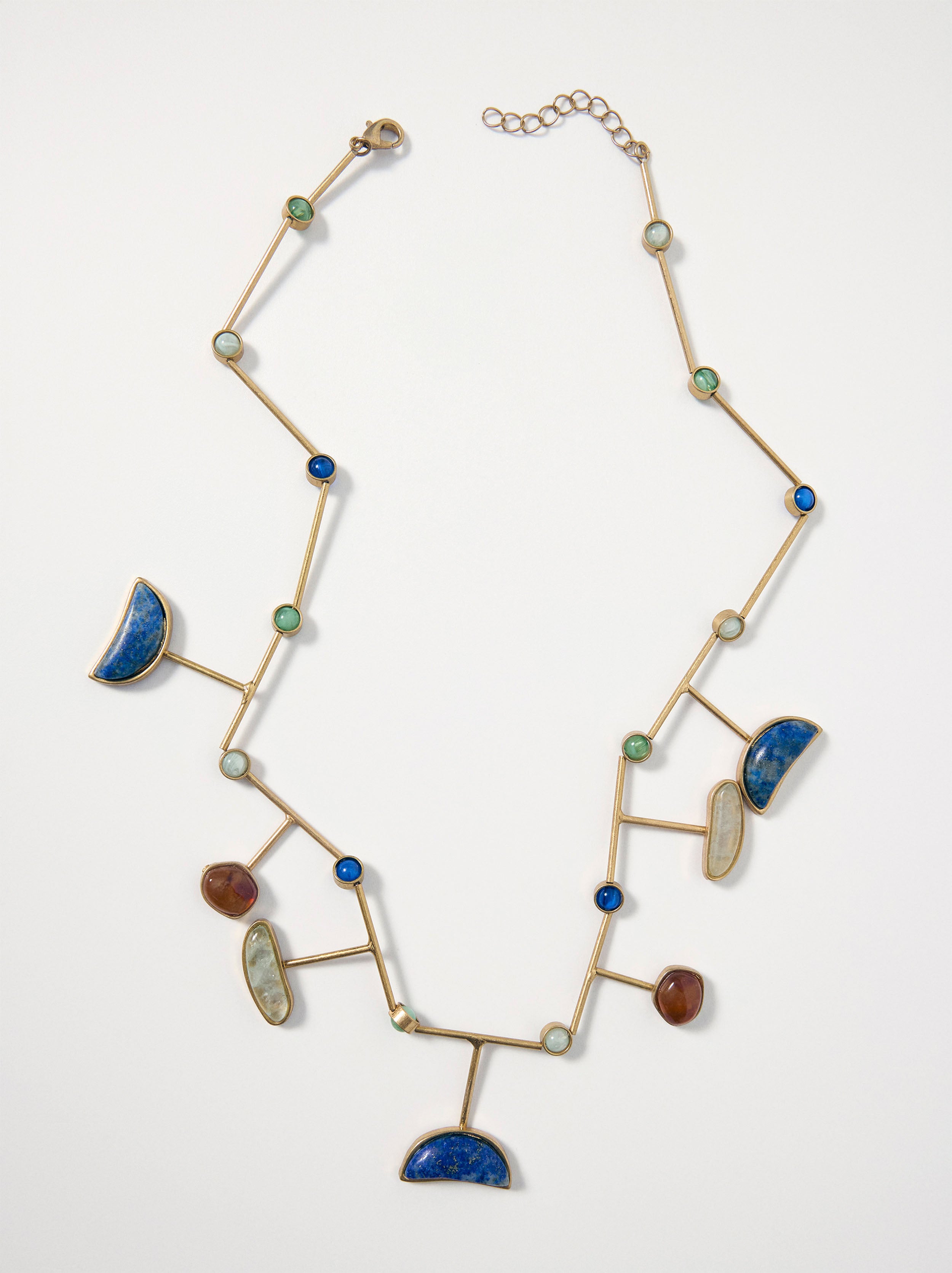 Collar Rígido Con Piedras Multicolor
