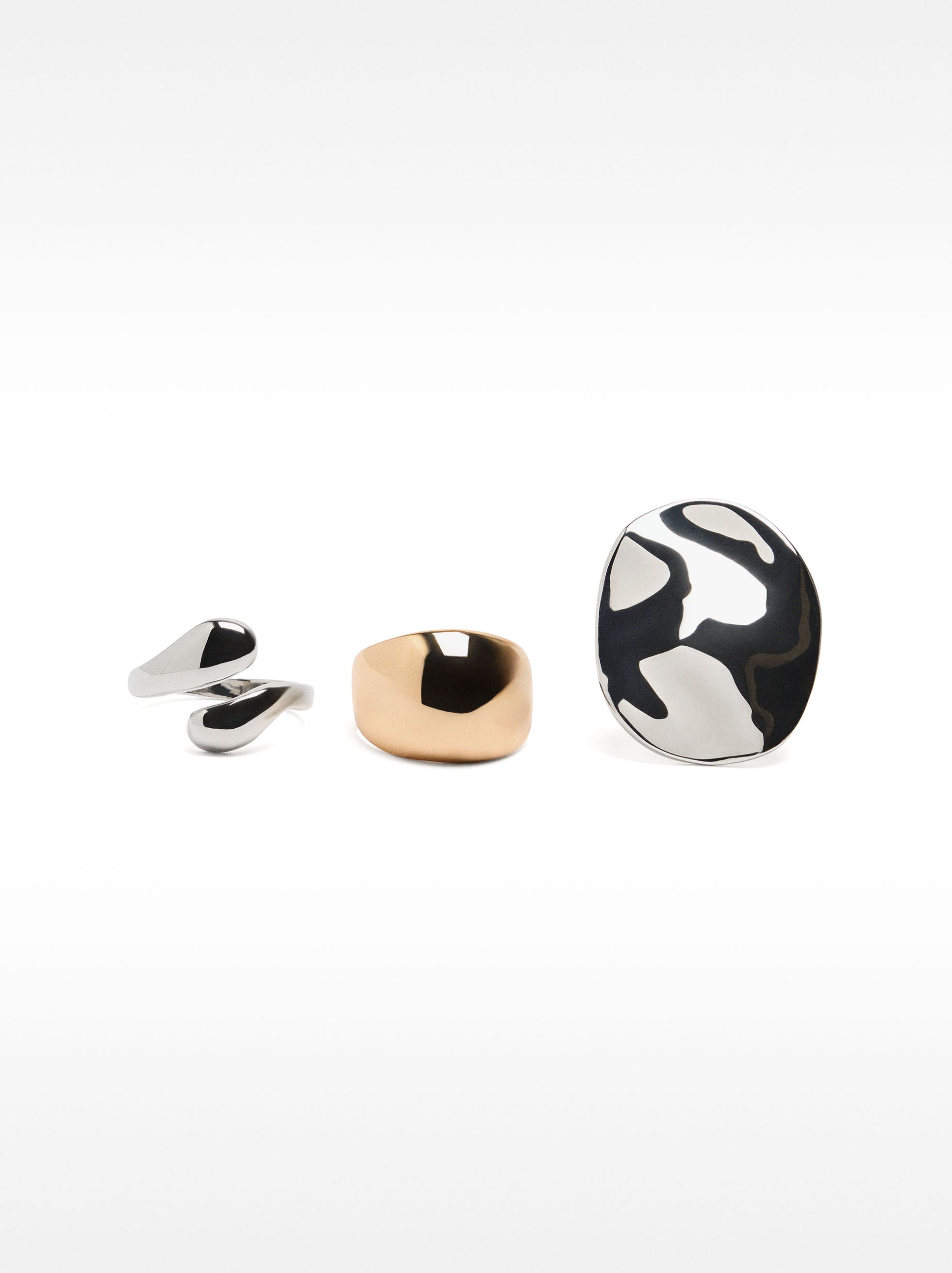 Set De Anillos Bicolor