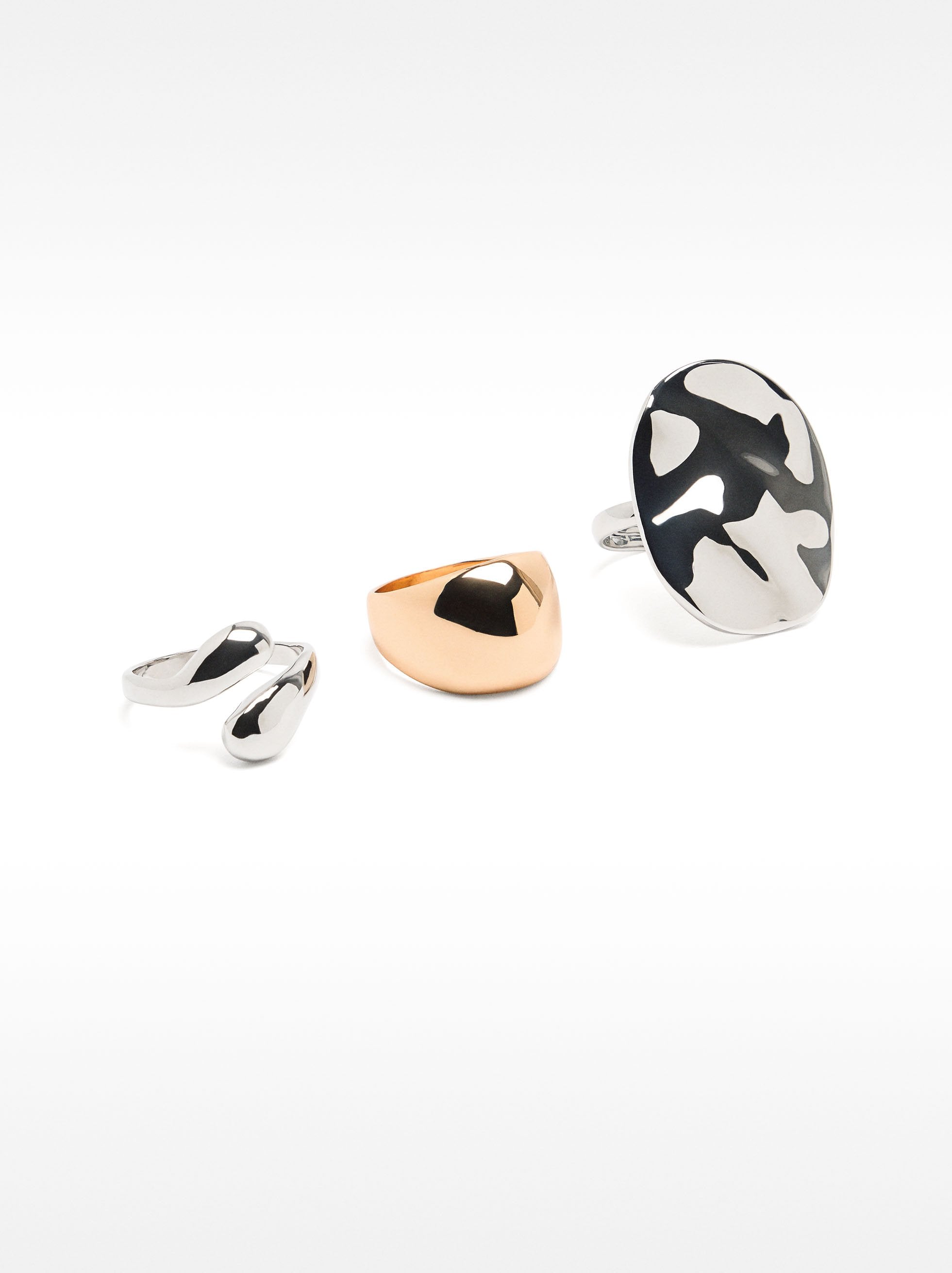 Set De Anillos Bicolor