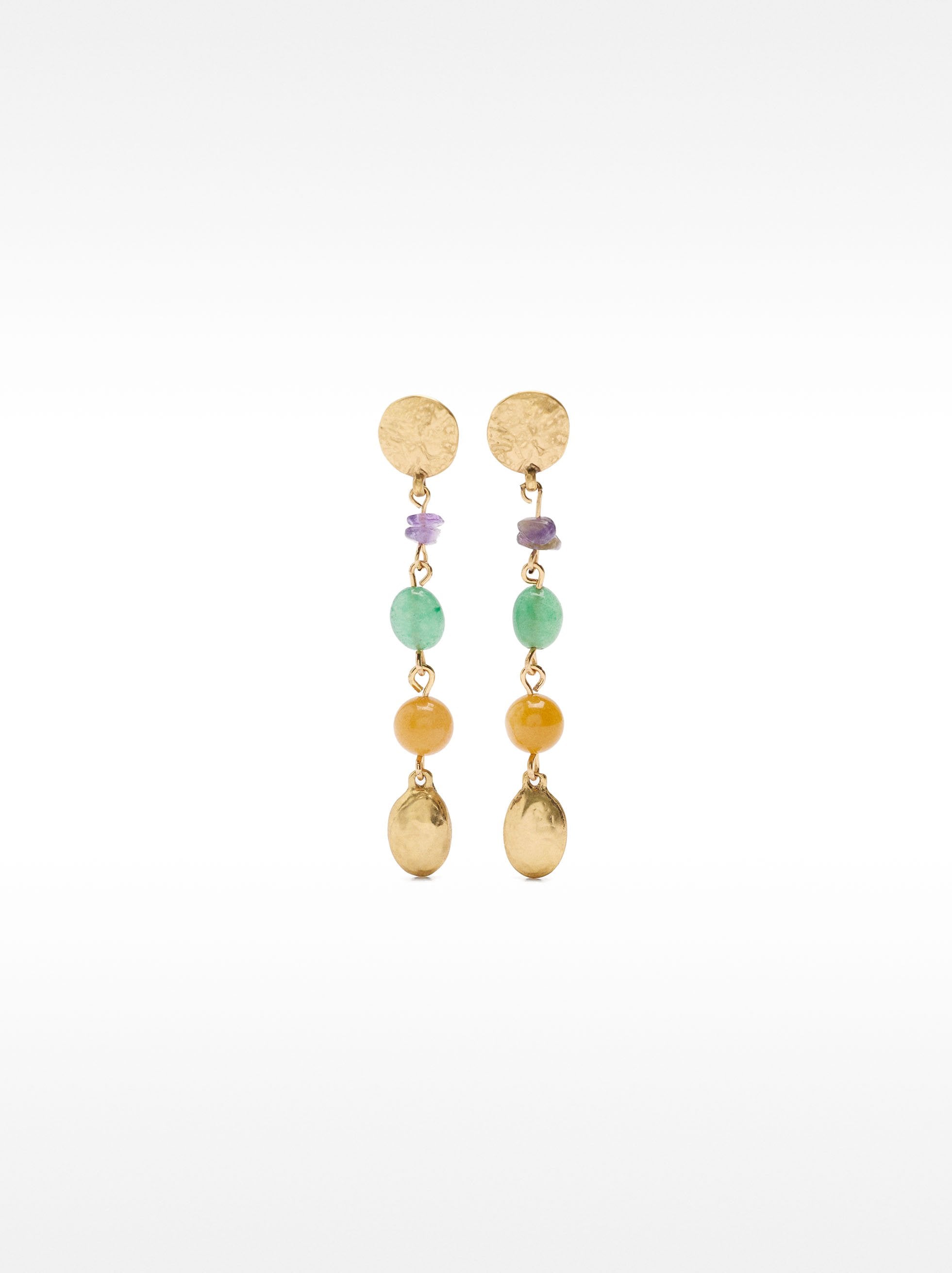 Pendientes Largos Con Piedras