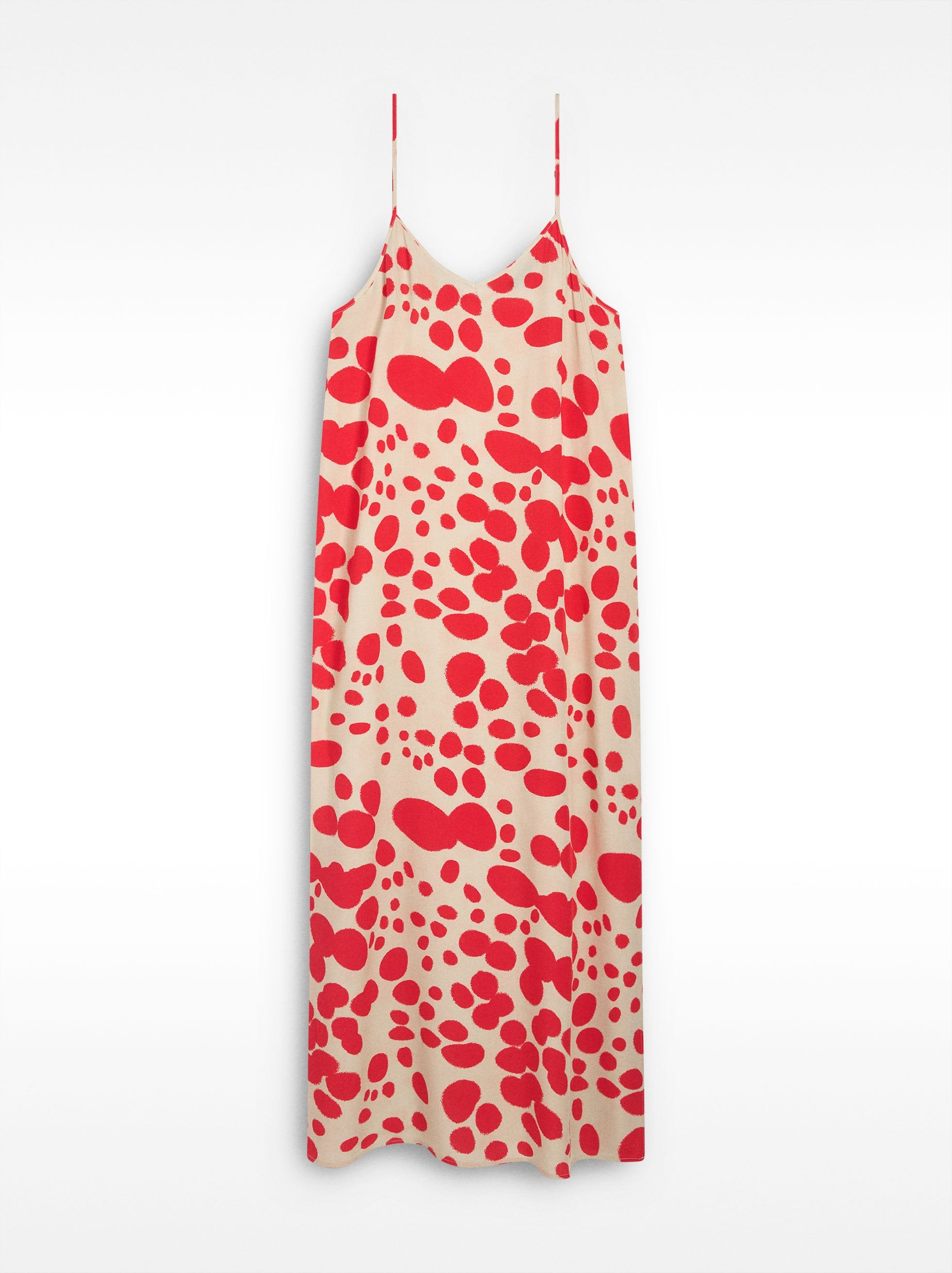 Vestido Largo Estampado De Tirantes