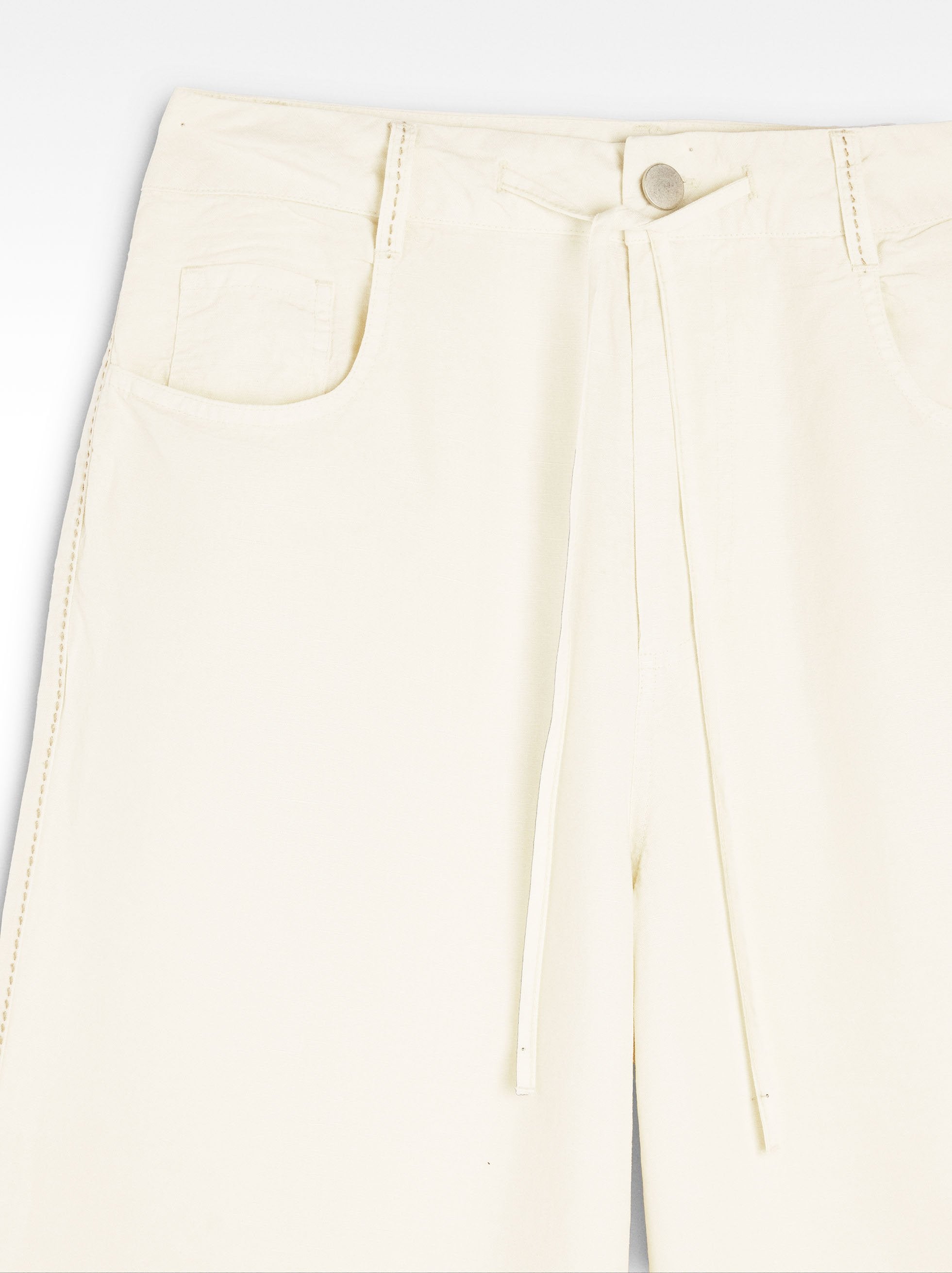 Pantalón Mezcla De Lino Con Lyocell