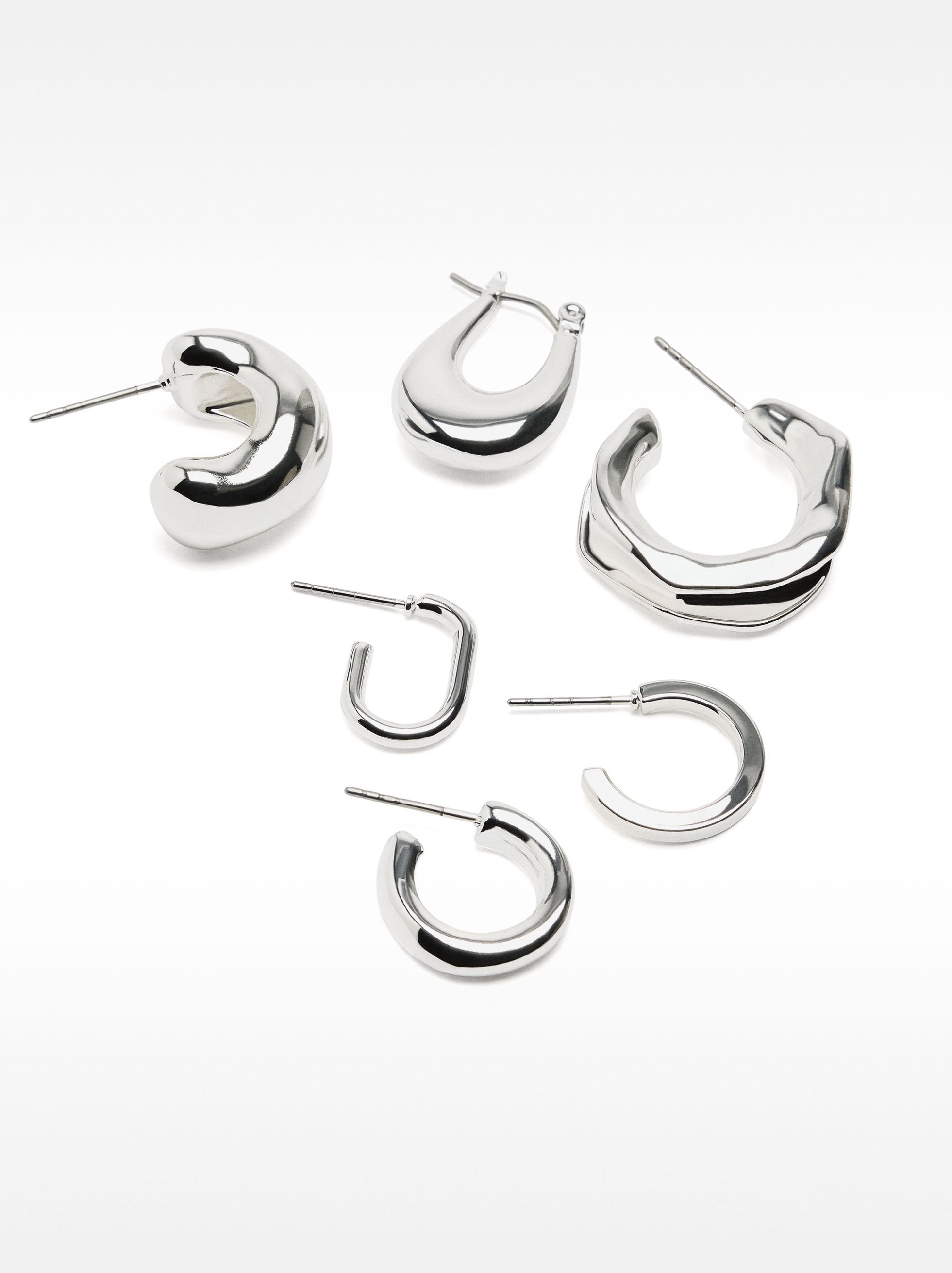 Set De Aros Plateados