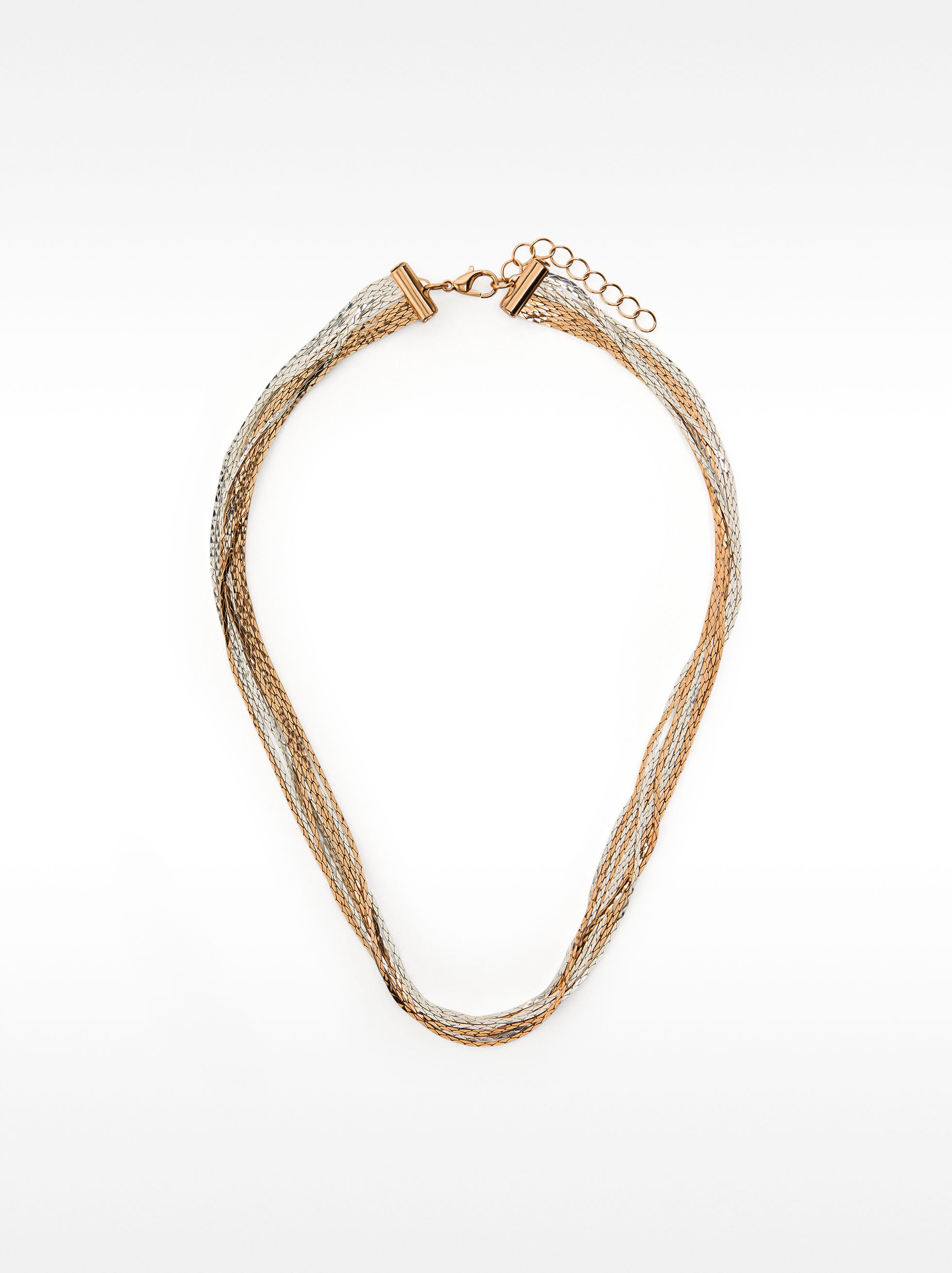 Set De Collar Bicolor Con Pendientes