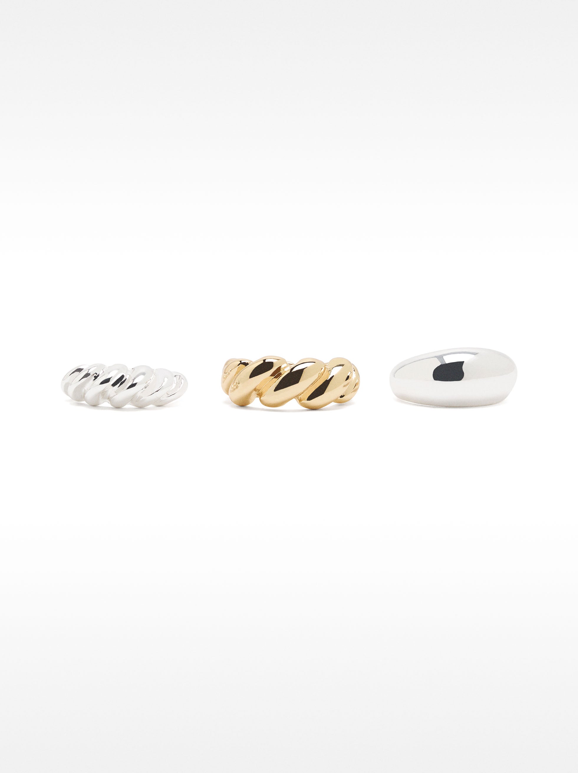 Set De Anillos Bicolor