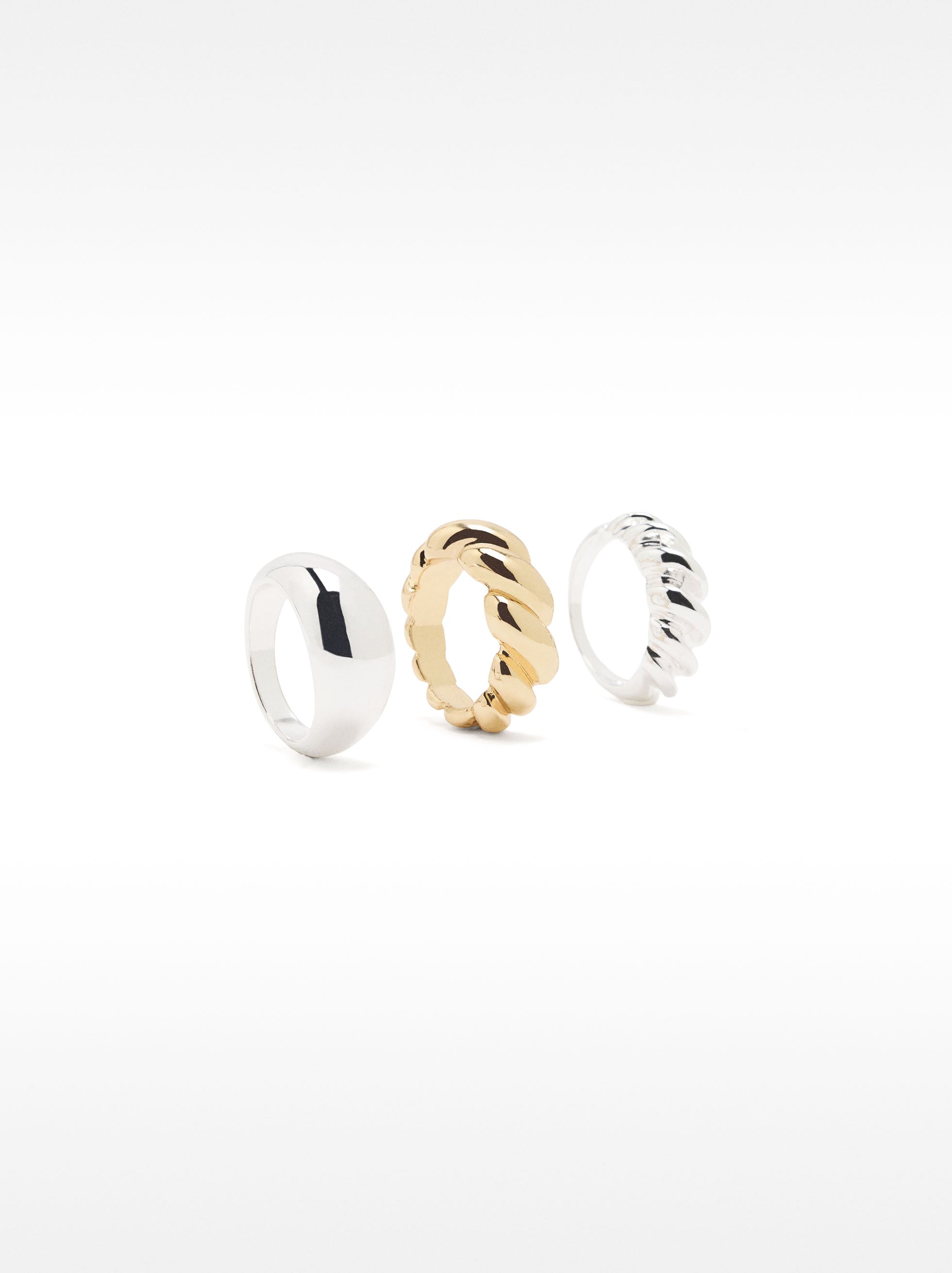 Set De Anillos Bicolor