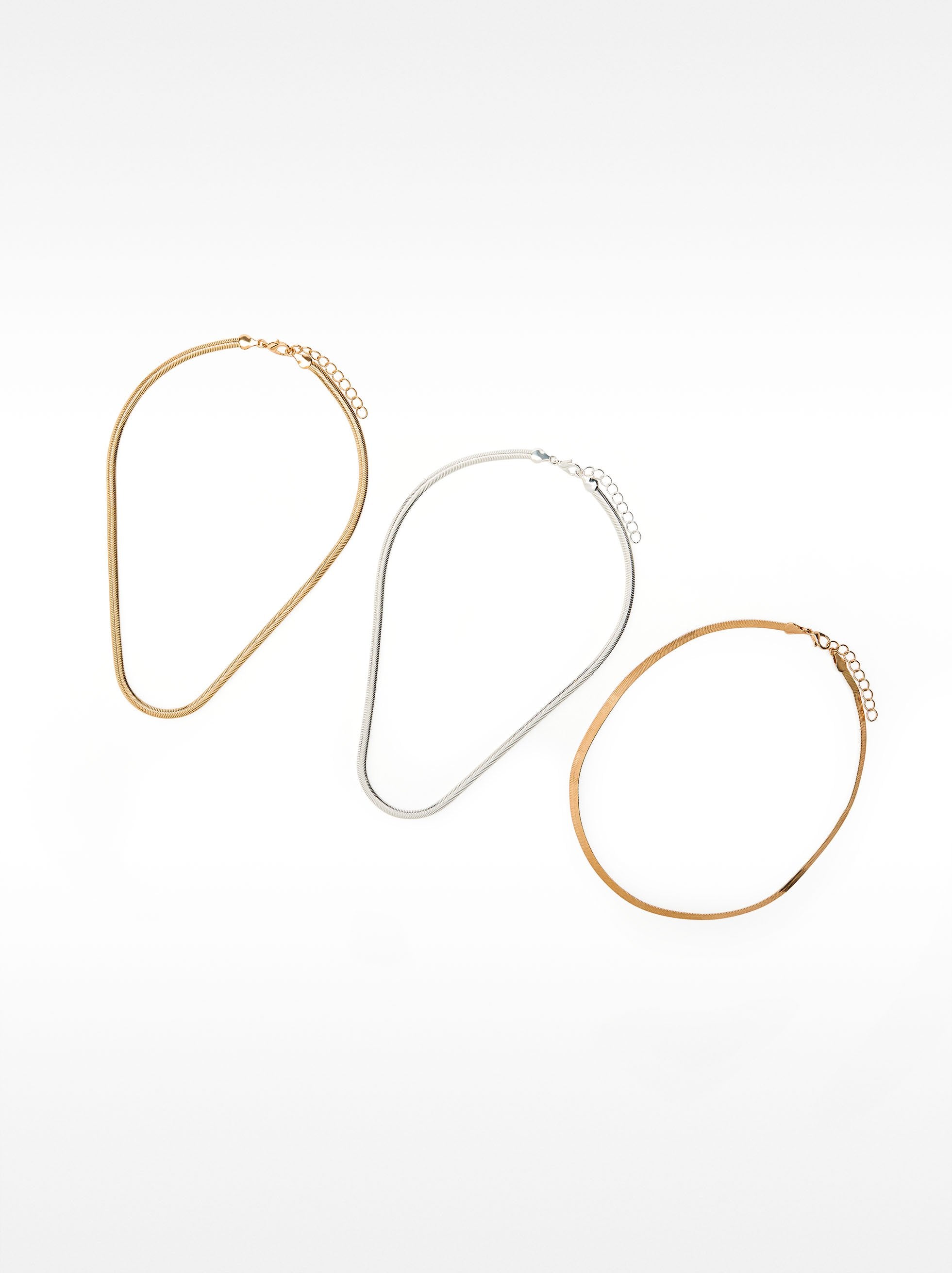 Set De Collares Y Pendientes Bicolor