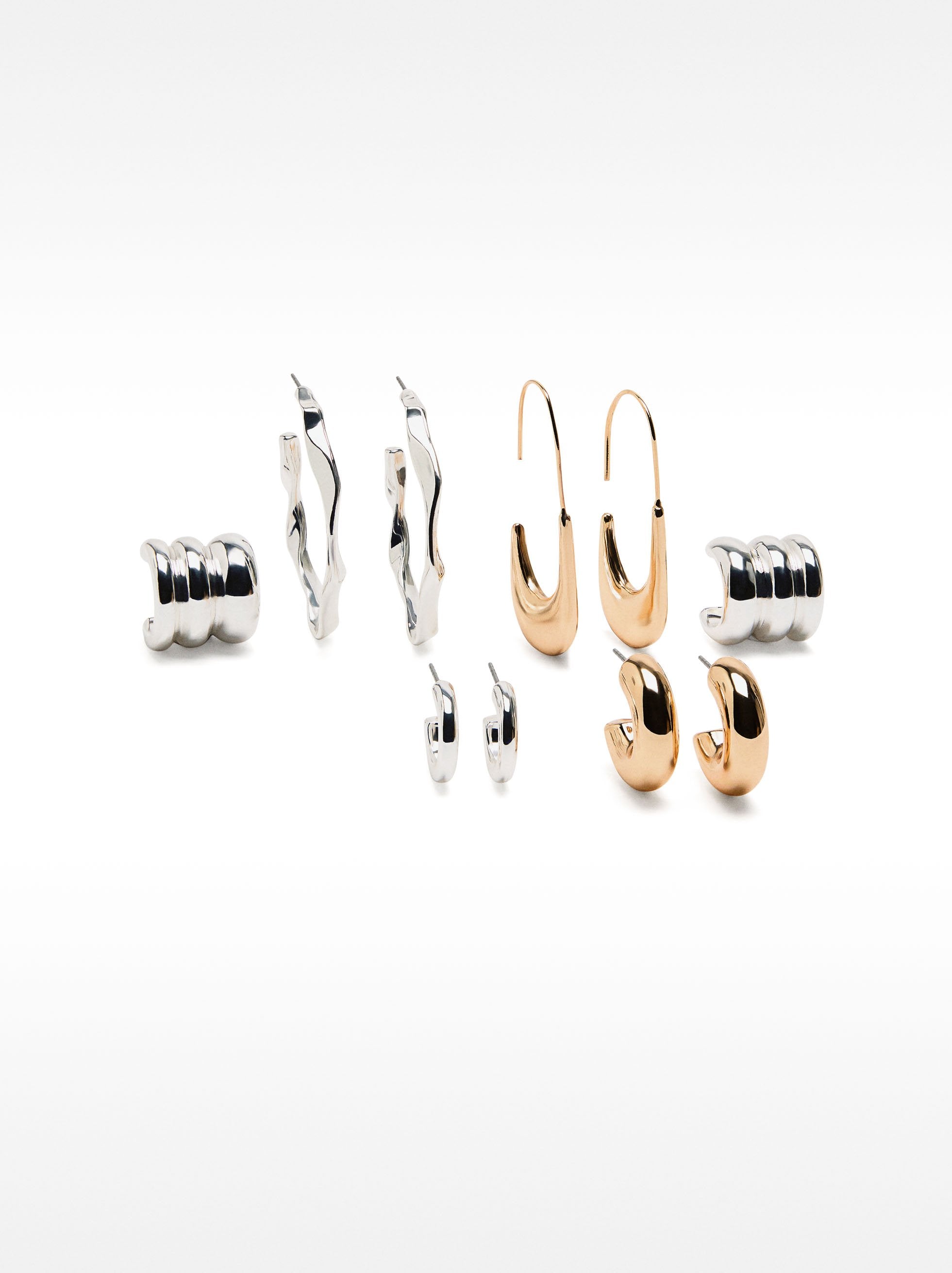 Set De Pendientes Bicolor