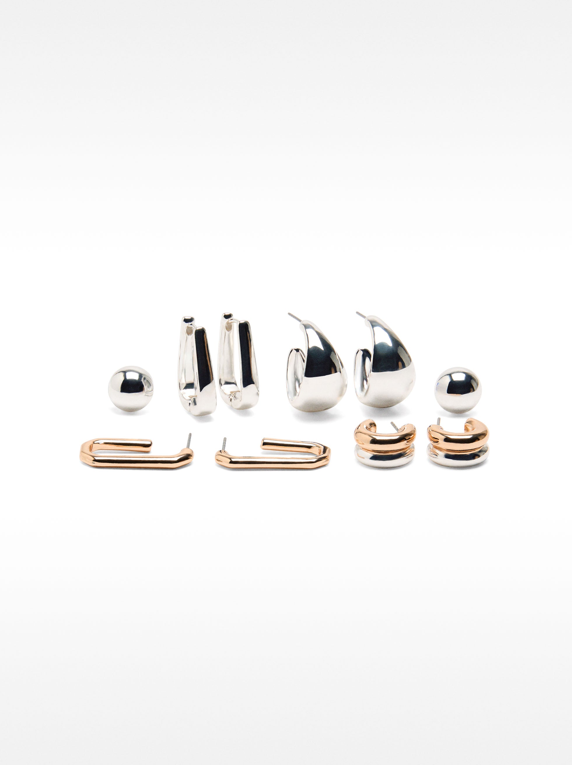 Set De Pendientes Bicolor