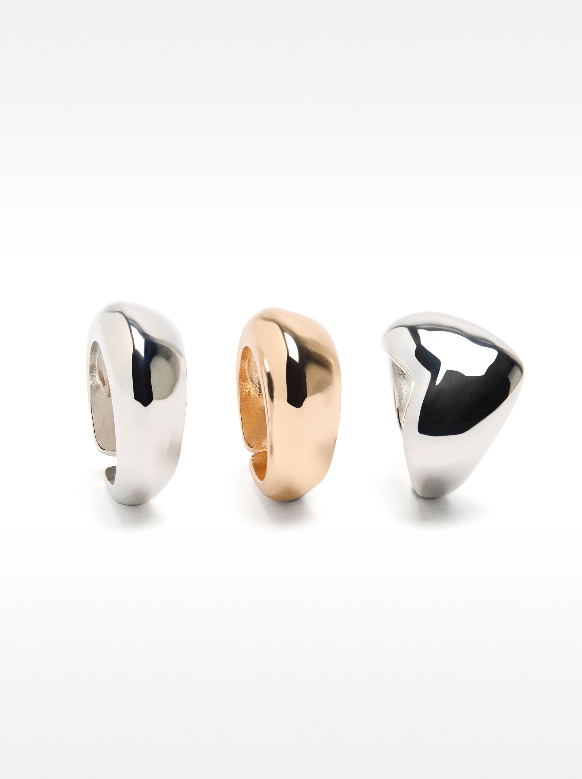 Set De Anillos Bicolor