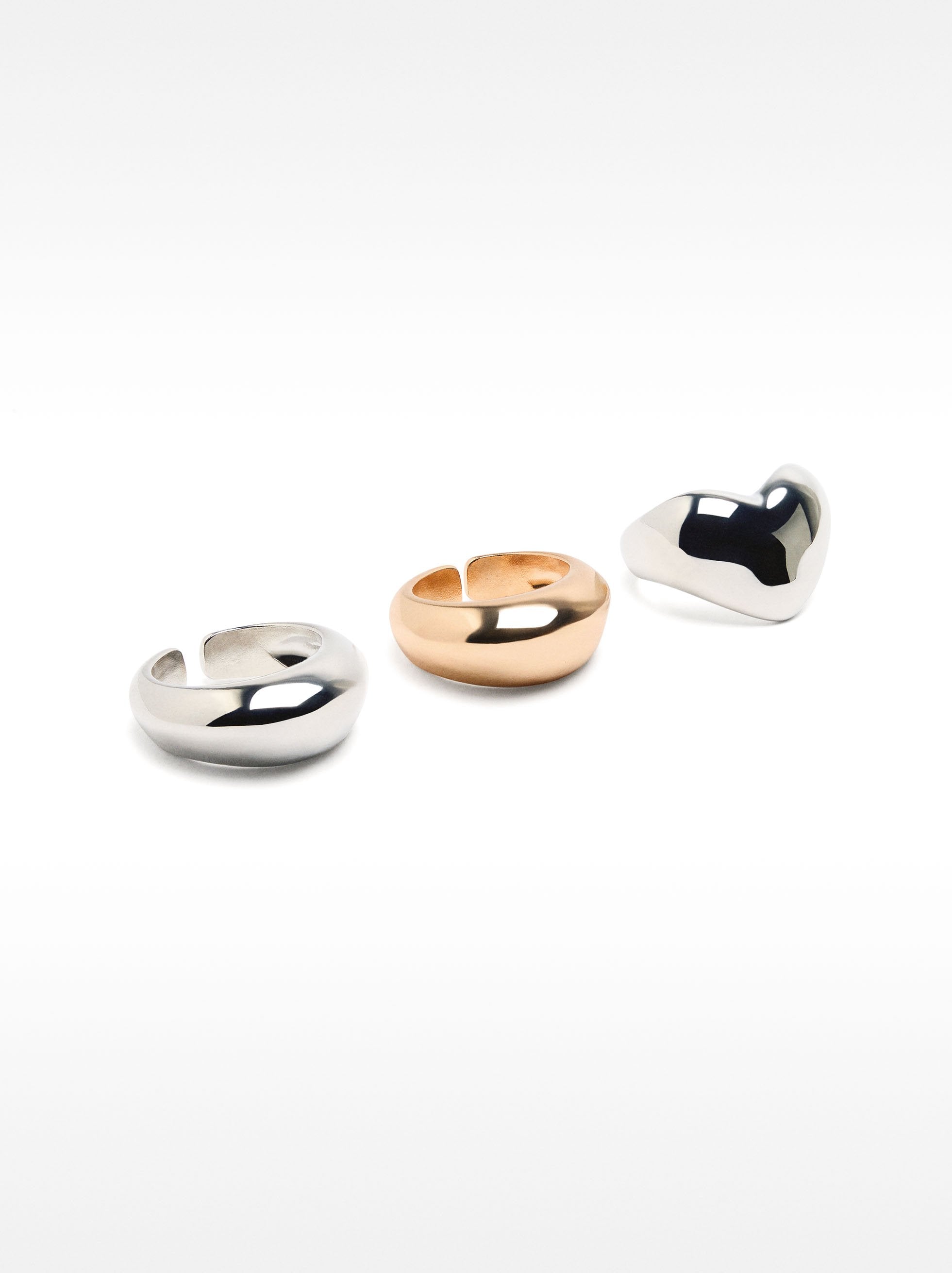 Set De Anillos Bicolor