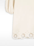 Vestido Corto Con Bordados 100% Algodón