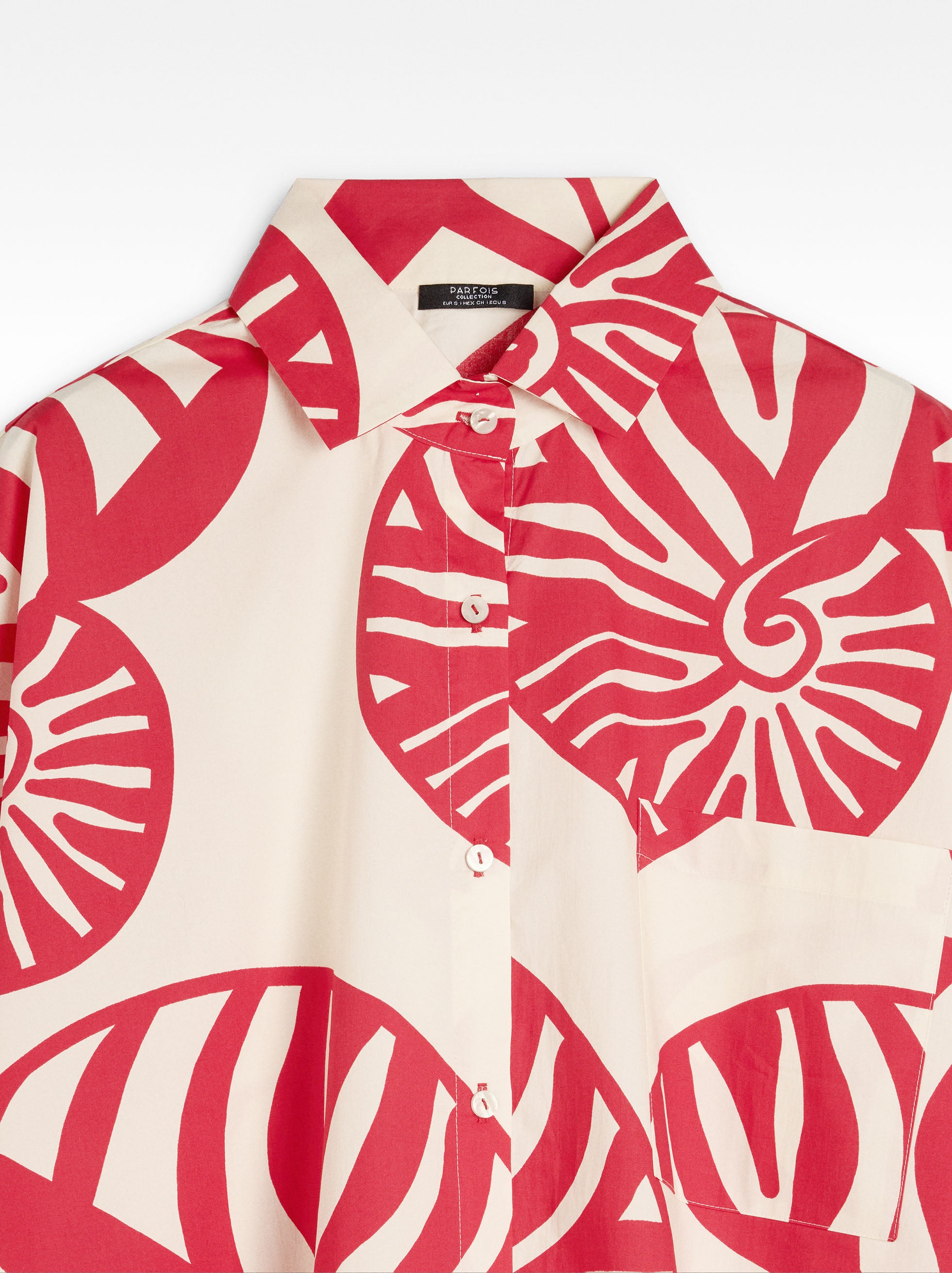Camisa Estampada 100% Algodón