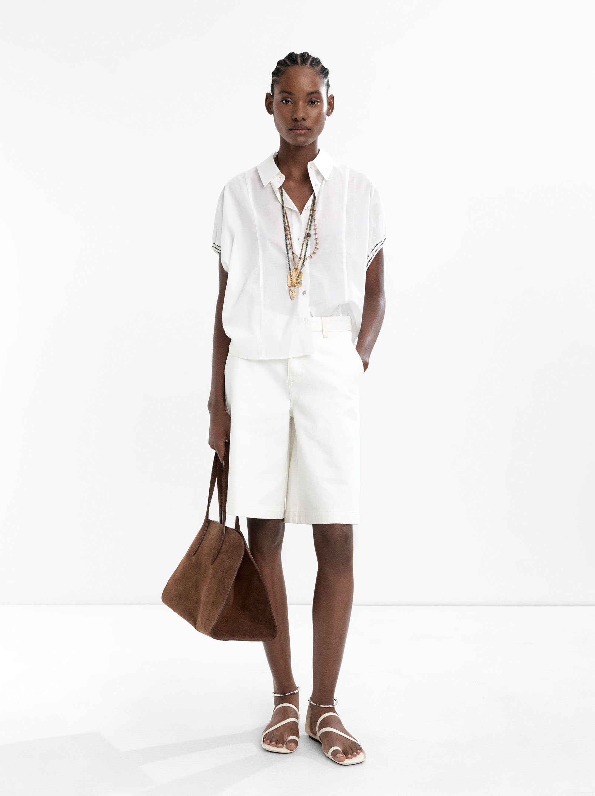 Camisa Manga Caída 100% Algodón