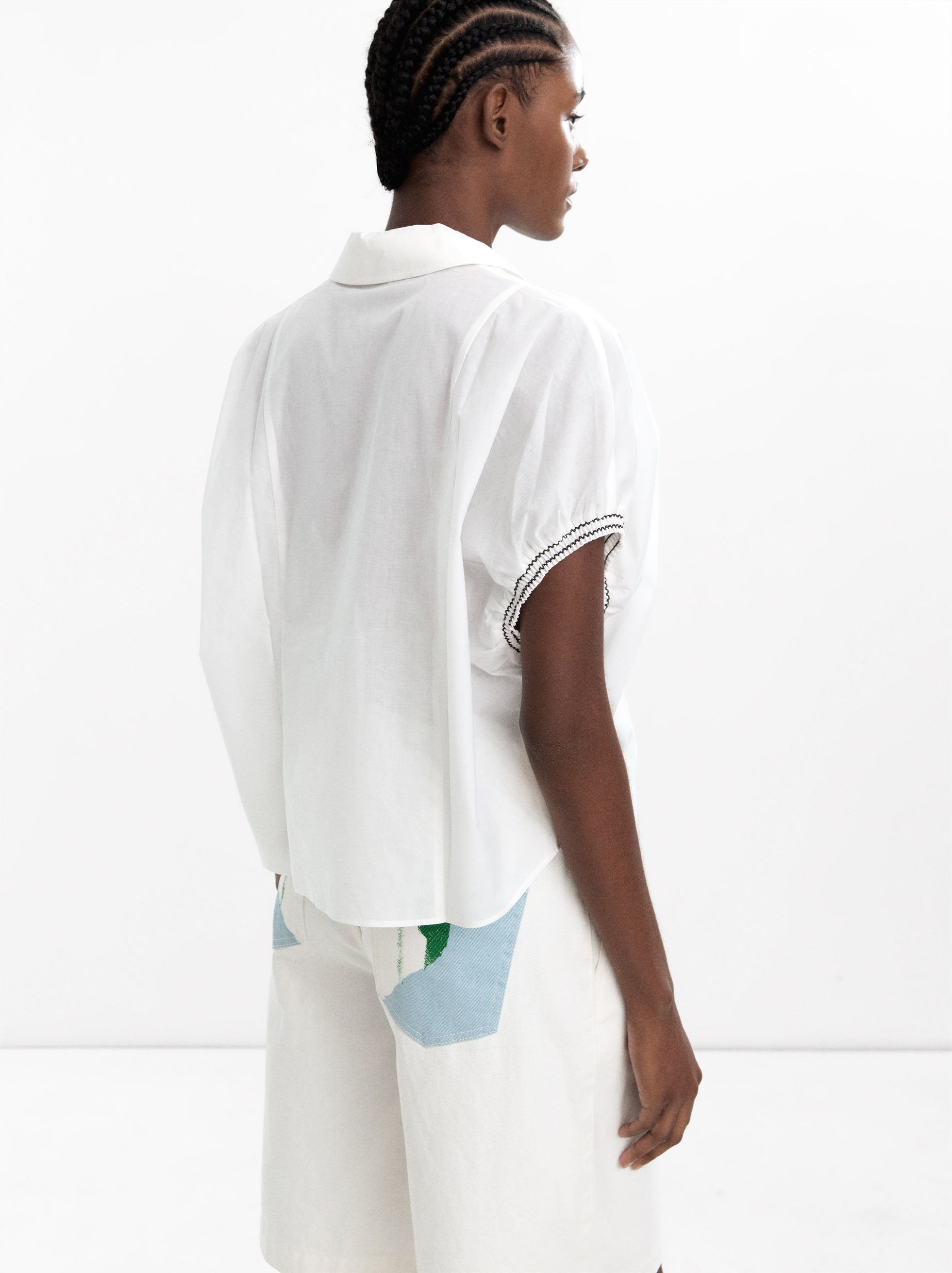 Camisa Manga Caída 100% Algodón