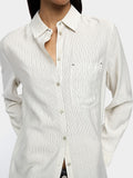 Camisa De Rayas Manga Larga