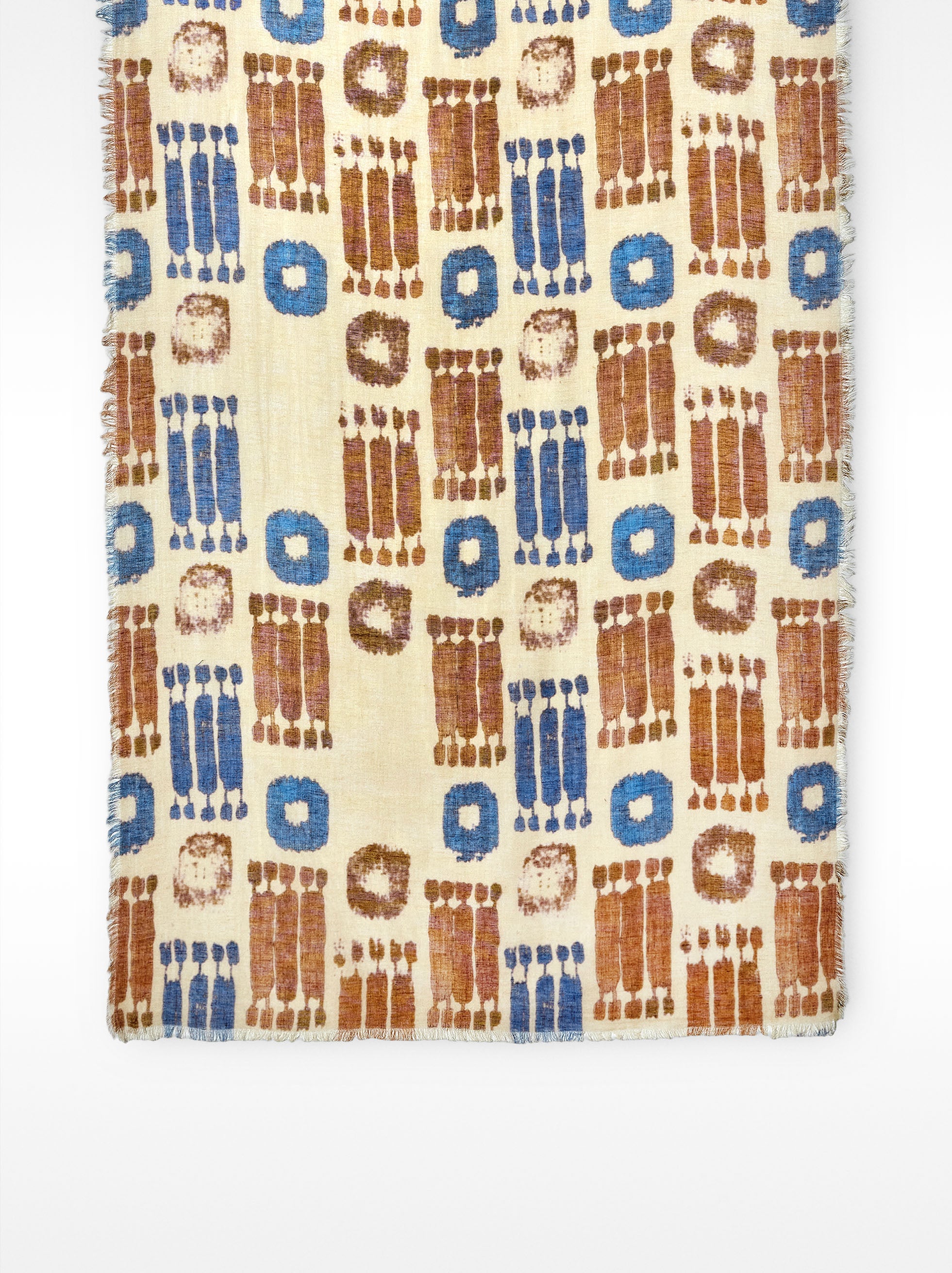 Pañuelo Estampado De Lino Y Algodón