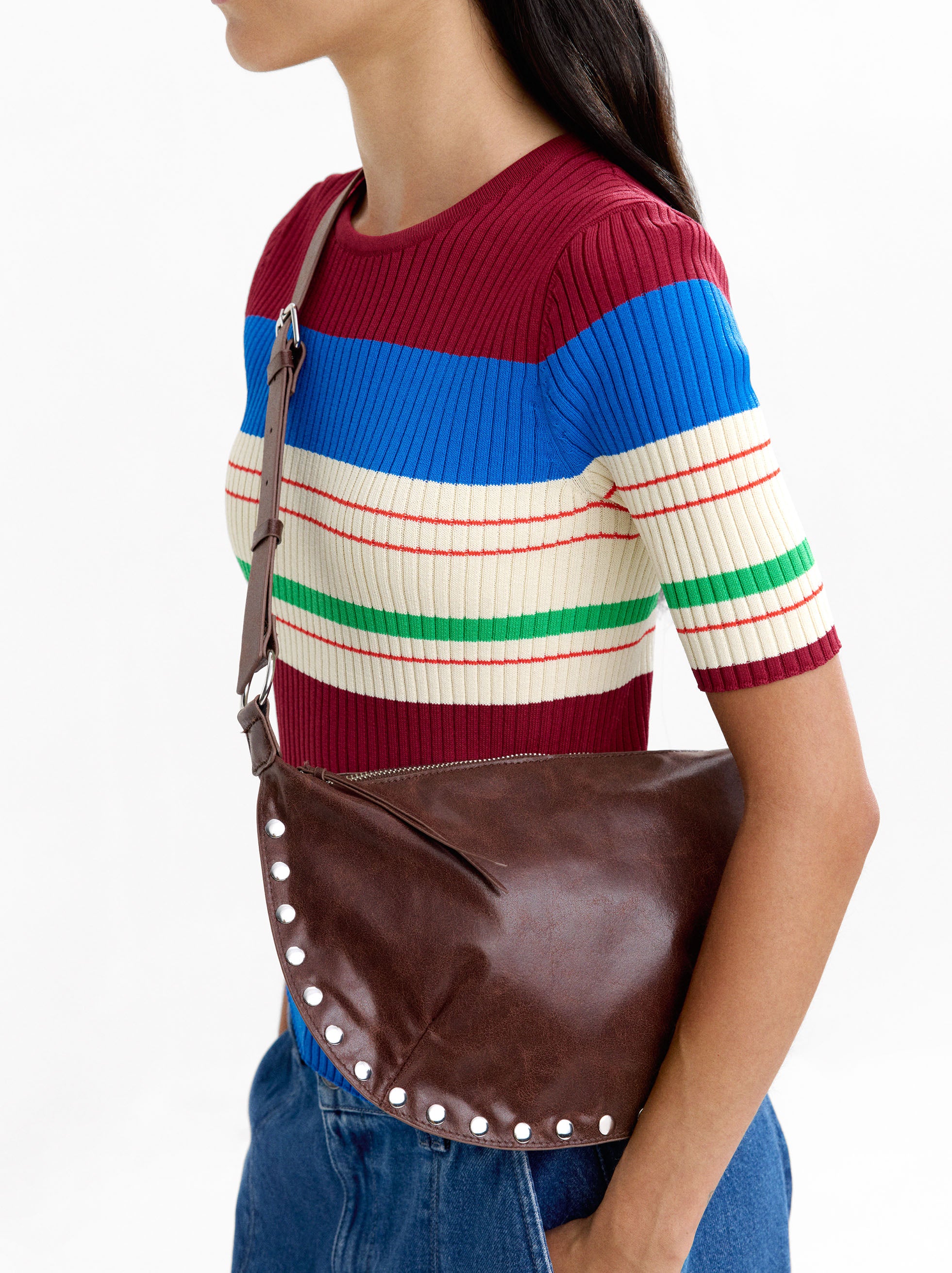 Bolso De Hombro Con Tachuelas