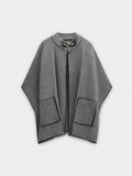 Poncho De Punto Con Detalle De Costura